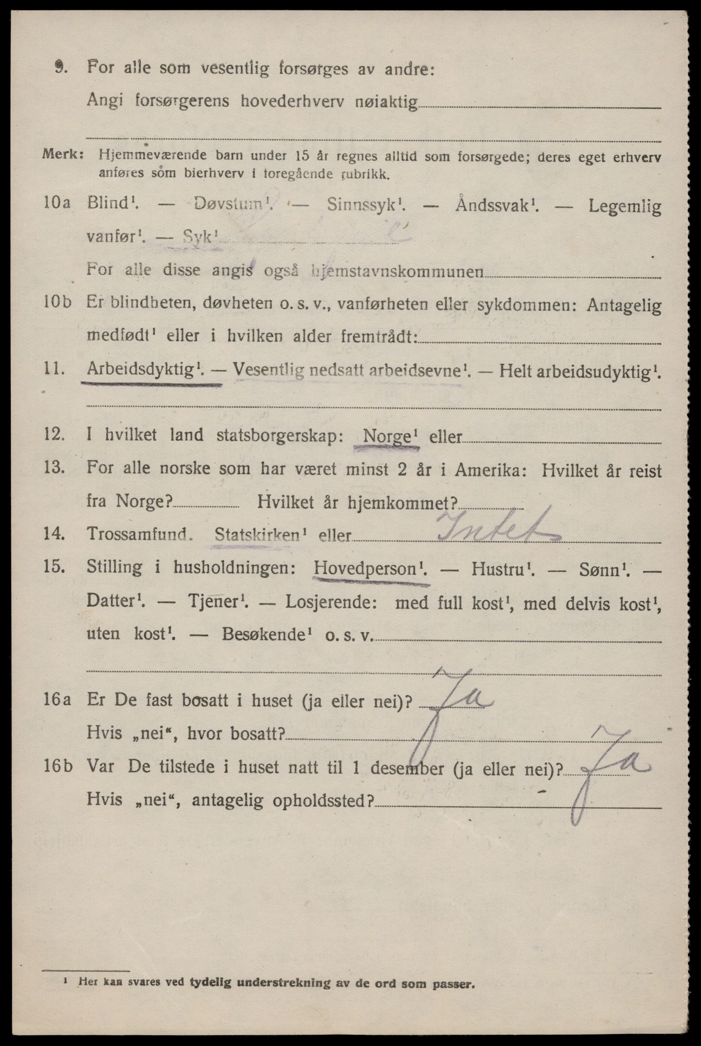 SAKO, 1920 census for Hjartdal, 1920, p. 2219