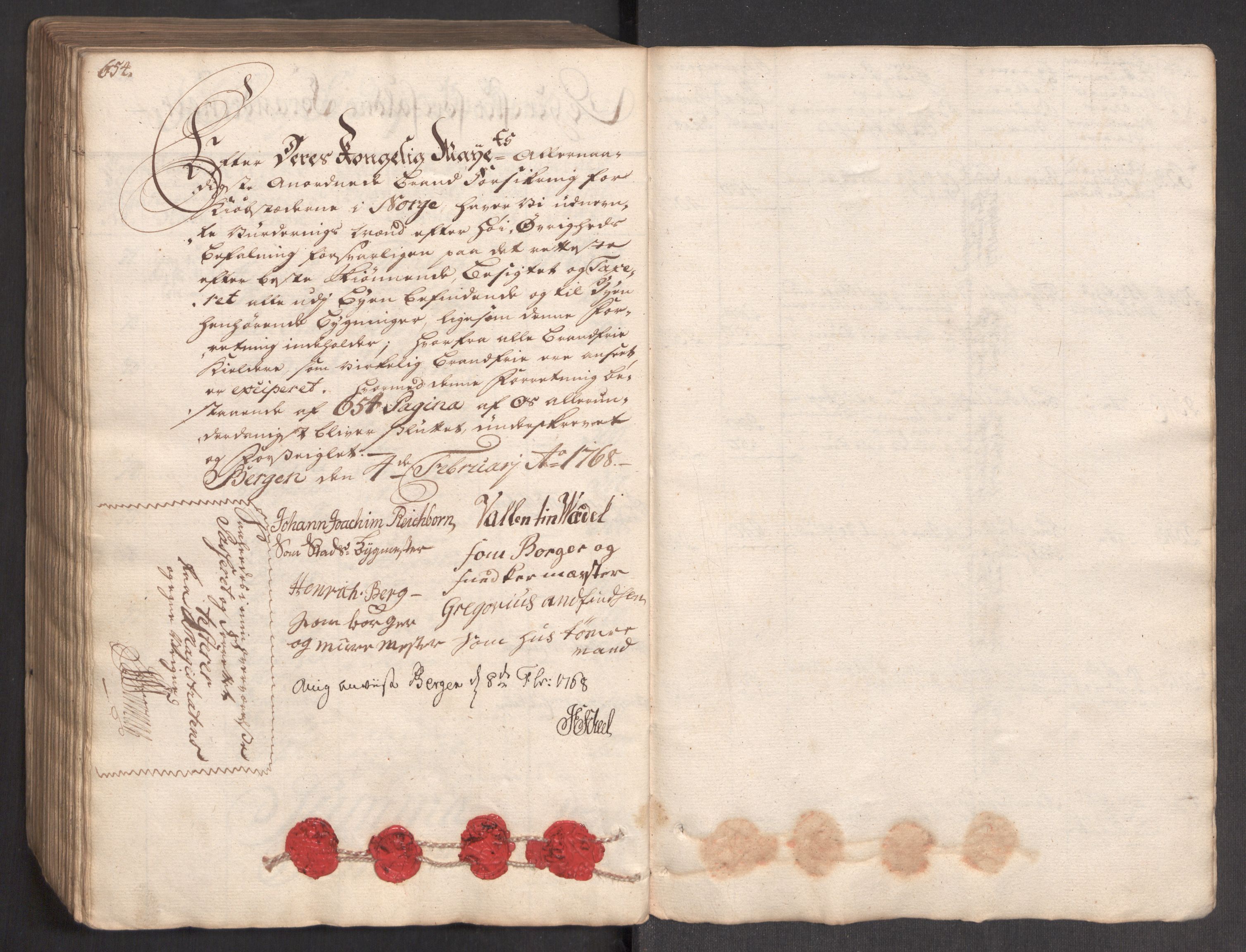Kommersekollegiet, Brannforsikringskontoret 1767-1814, RA/EA-5458/F/Fa/L0004/0002: Bergen / Branntakstprotokoll, 1767, p. 654