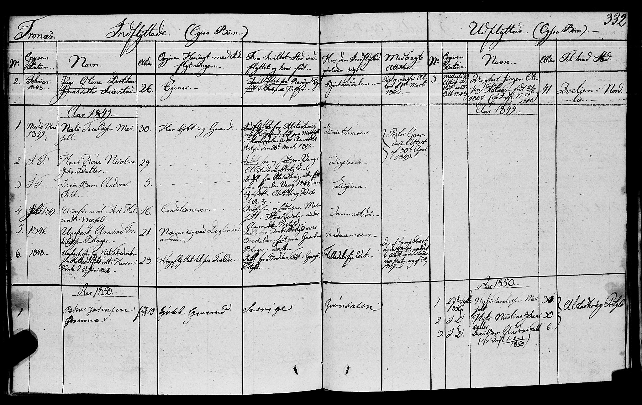 Ministerialprotokoller, klokkerbøker og fødselsregistre - Nord-Trøndelag, SAT/A-1458/762/L0538: Parish register (official) no. 762A02 /2, 1833-1879, p. 332