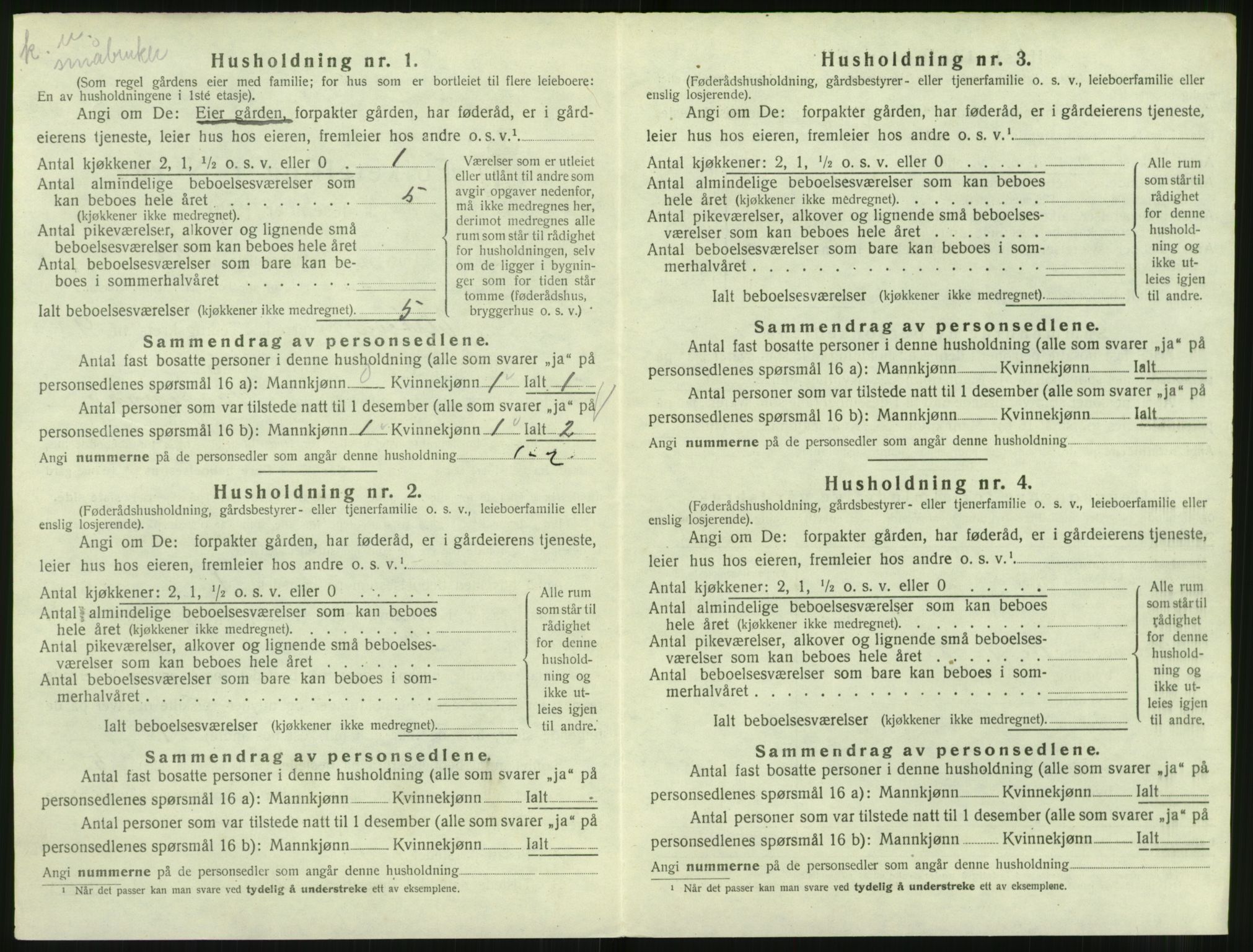 SAT, 1920 census for Ulstein, 1920, p. 653