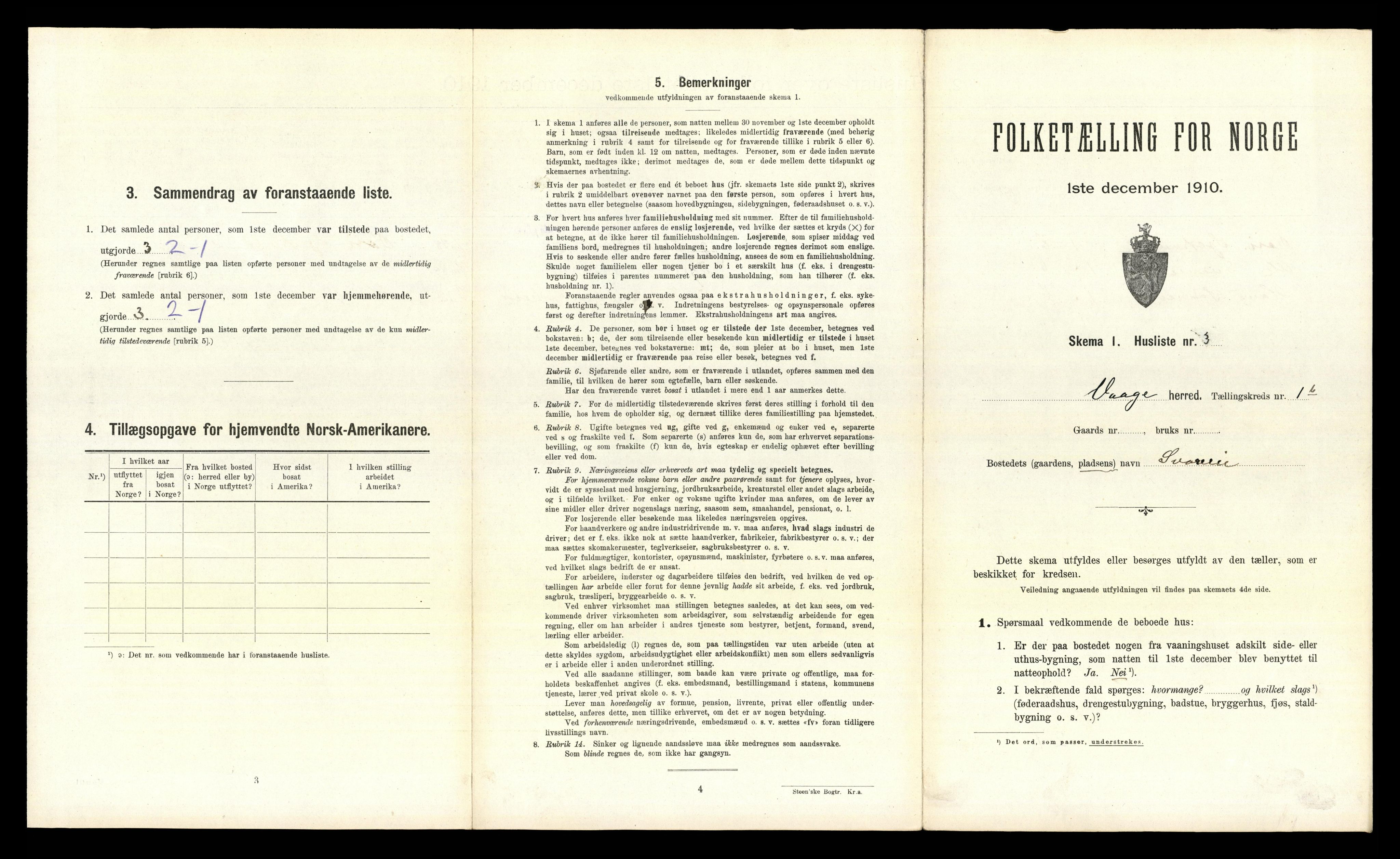 RA, 1910 census for Vågå, 1910, p. 235