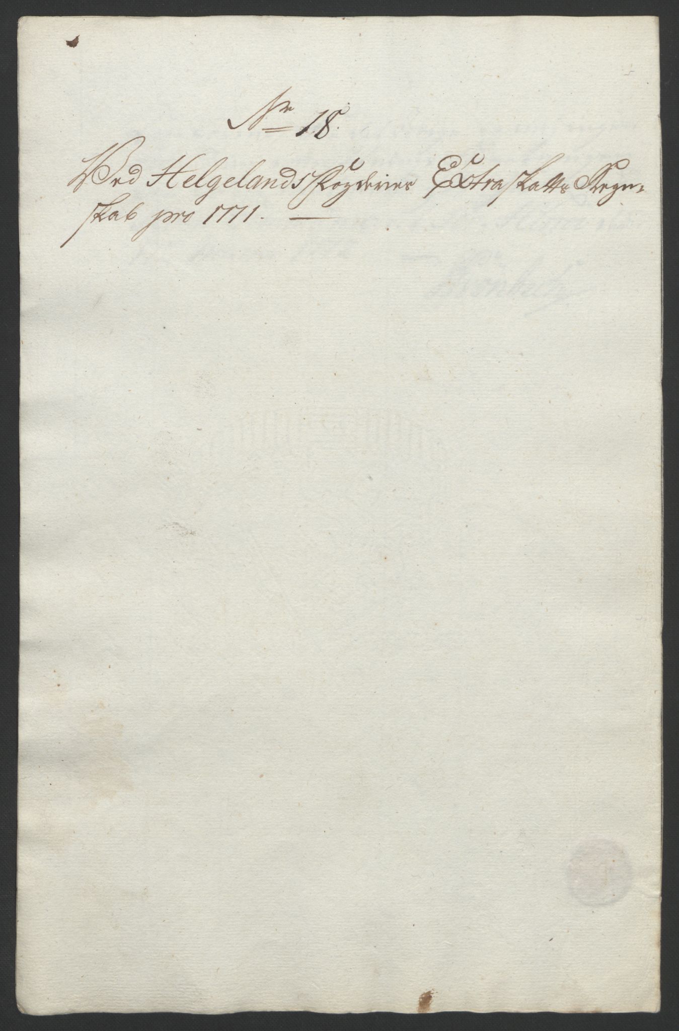 Rentekammeret inntil 1814, Reviderte regnskaper, Fogderegnskap, AV/RA-EA-4092/R65/L4573: Ekstraskatten Helgeland, 1762-1772, p. 379