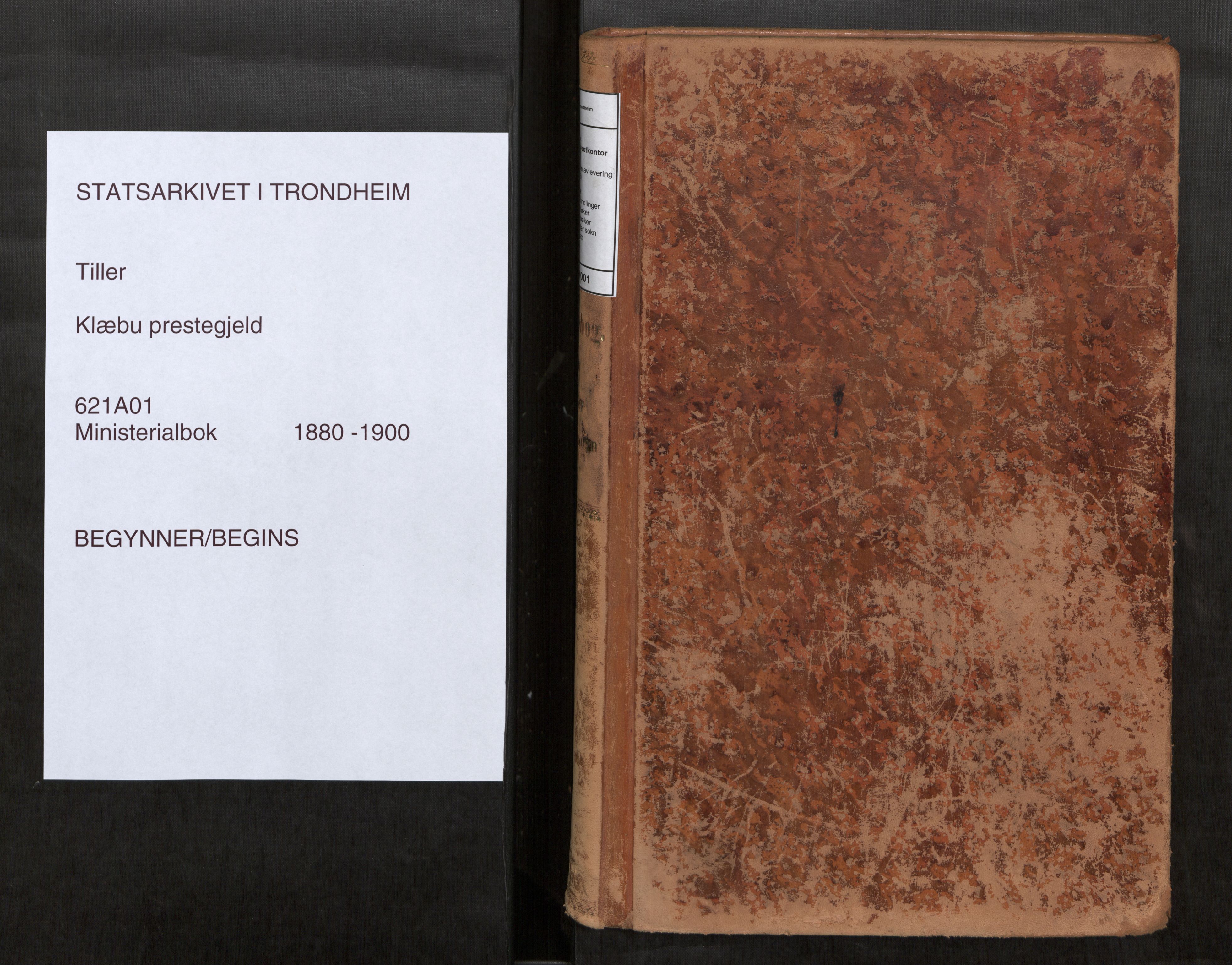Klæbu sokneprestkontor, AV/SAT-A-1112: Parish register (official) no. 1, 1880-1900