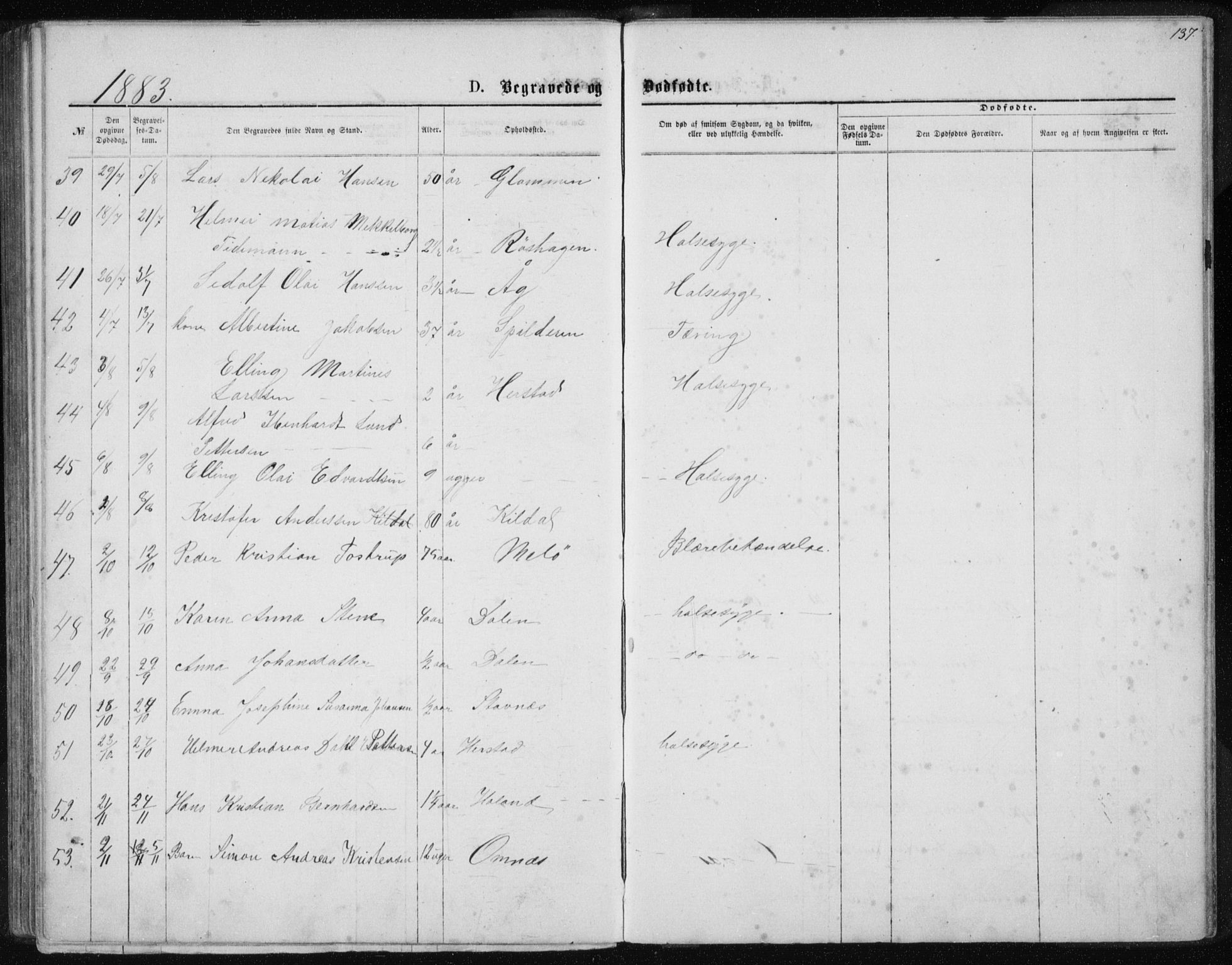 Ministerialprotokoller, klokkerbøker og fødselsregistre - Nordland, AV/SAT-A-1459/843/L0635: Parish register (copy) no. 843C04, 1872-1887, p. 137