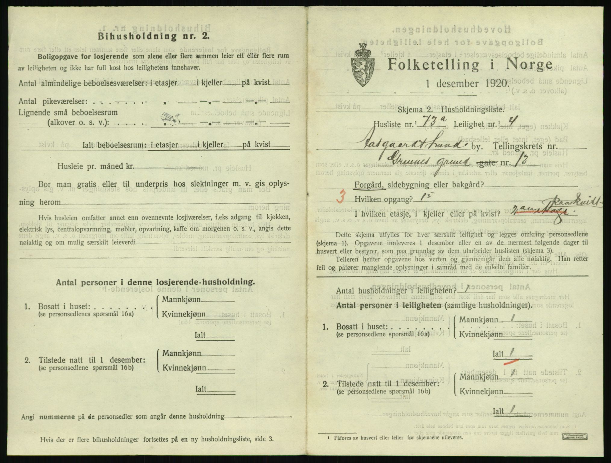 SAKO, 1920 census for Åsgårdstrand, 1920, p. 503