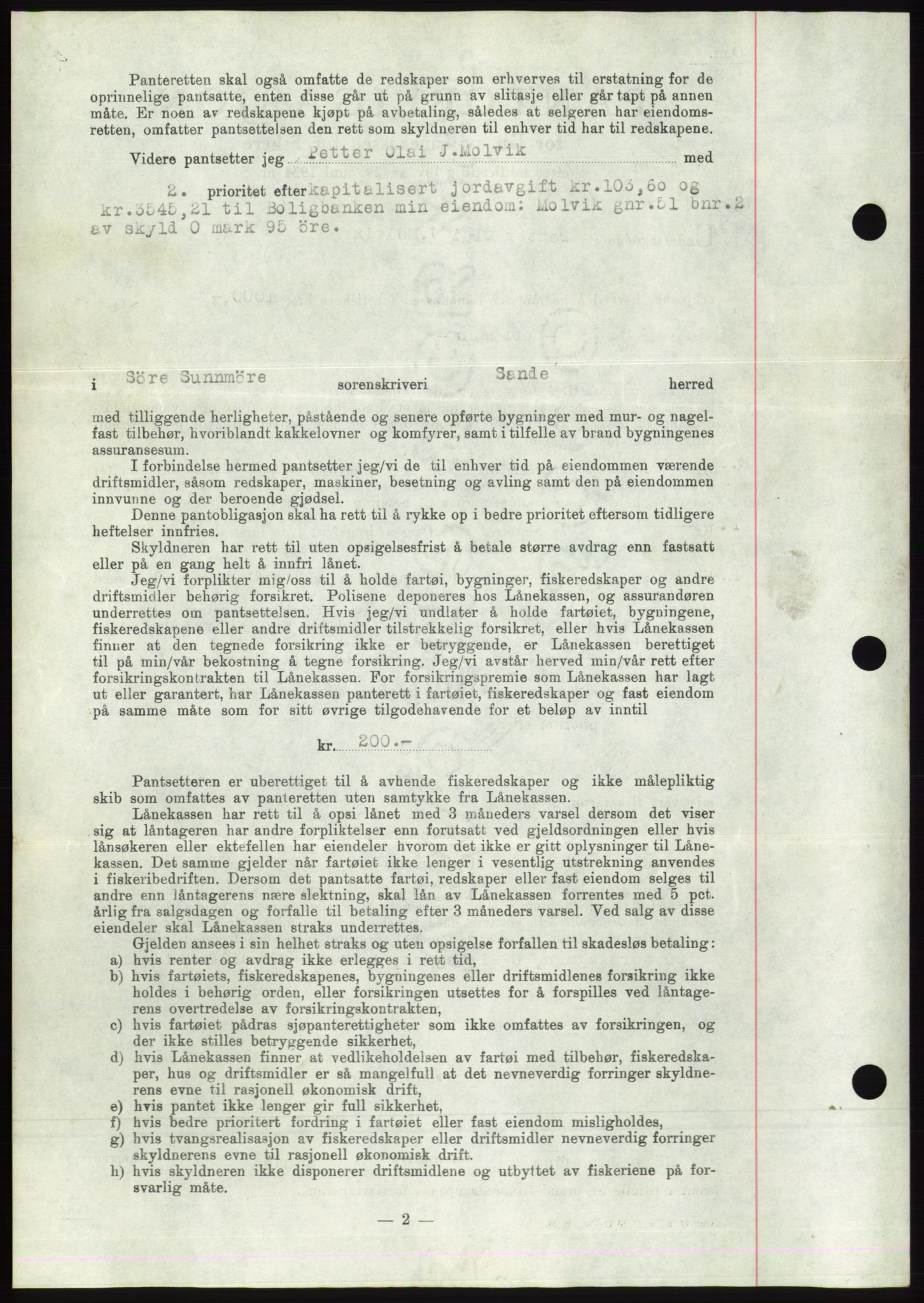 Søre Sunnmøre sorenskriveri, AV/SAT-A-4122/1/2/2C/L0063: Mortgage book no. 57, 1937-1937, Diary no: : 607/1937