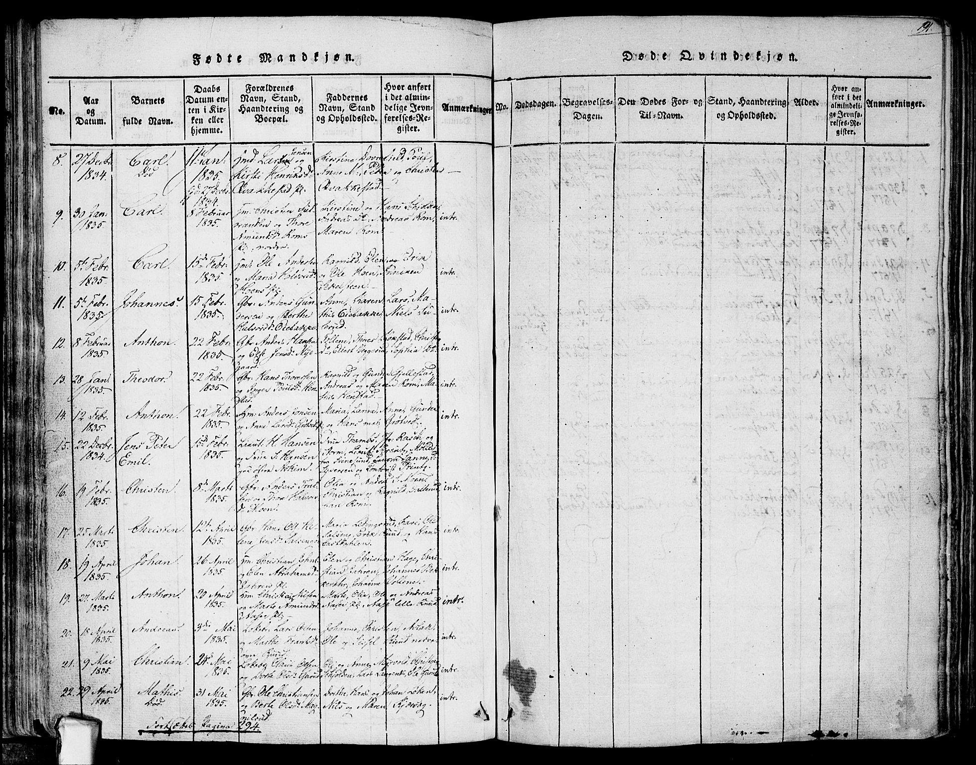 Askim prestekontor Kirkebøker, AV/SAO-A-10900/F/Fa/L0004: Parish register (official) no. 4, 1817-1846, p. 190-191