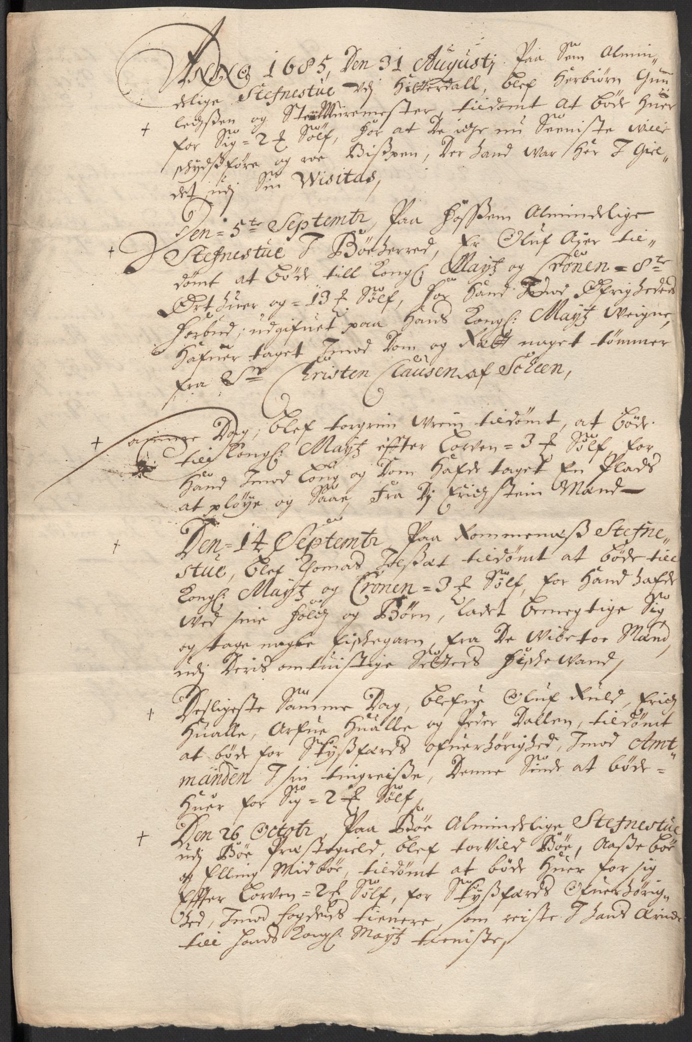 Rentekammeret inntil 1814, Reviderte regnskaper, Fogderegnskap, AV/RA-EA-4092/R35/L2082: Fogderegnskap Øvre og Nedre Telemark, 1685, p. 58