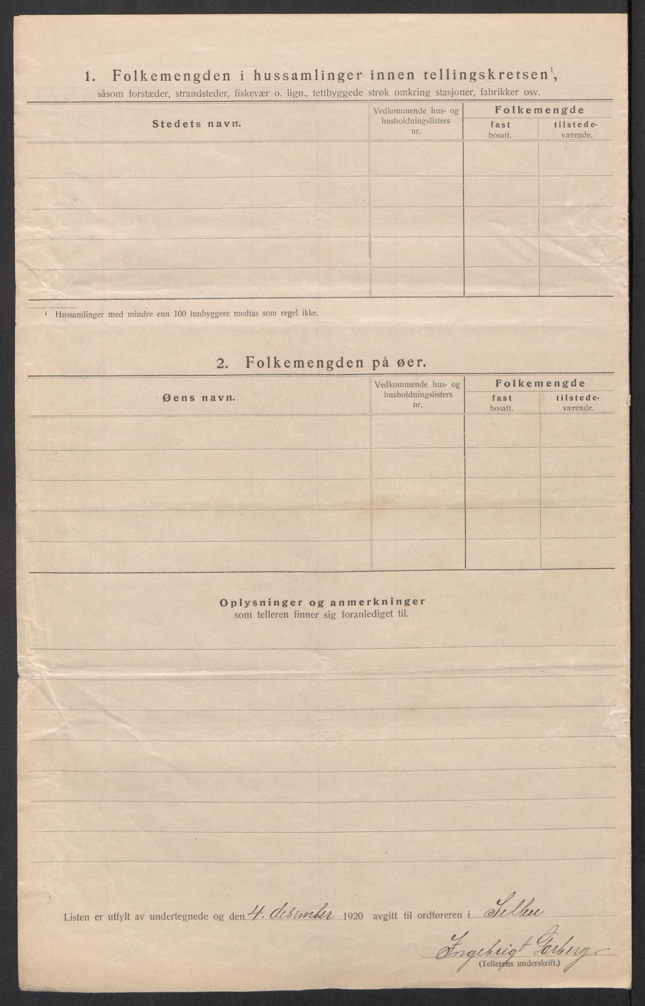 SAT, 1920 census for Selbu, 1920, p. 22