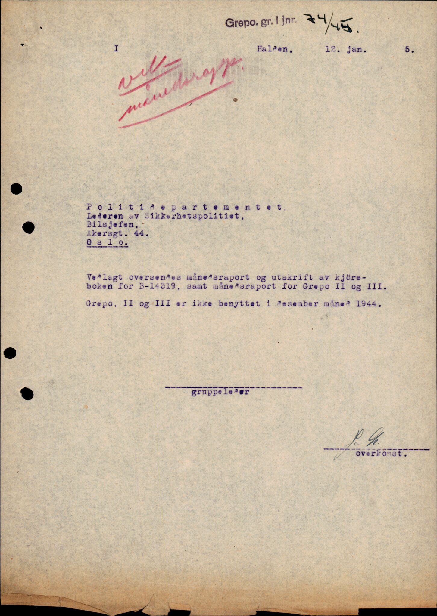 Forsvarets Overkommando. 2 kontor. Arkiv 11.4. Spredte tyske arkivsaker, AV/RA-RAFA-7031/D/Dar/Darc/L0006: BdSN, 1942-1945, p. 1282