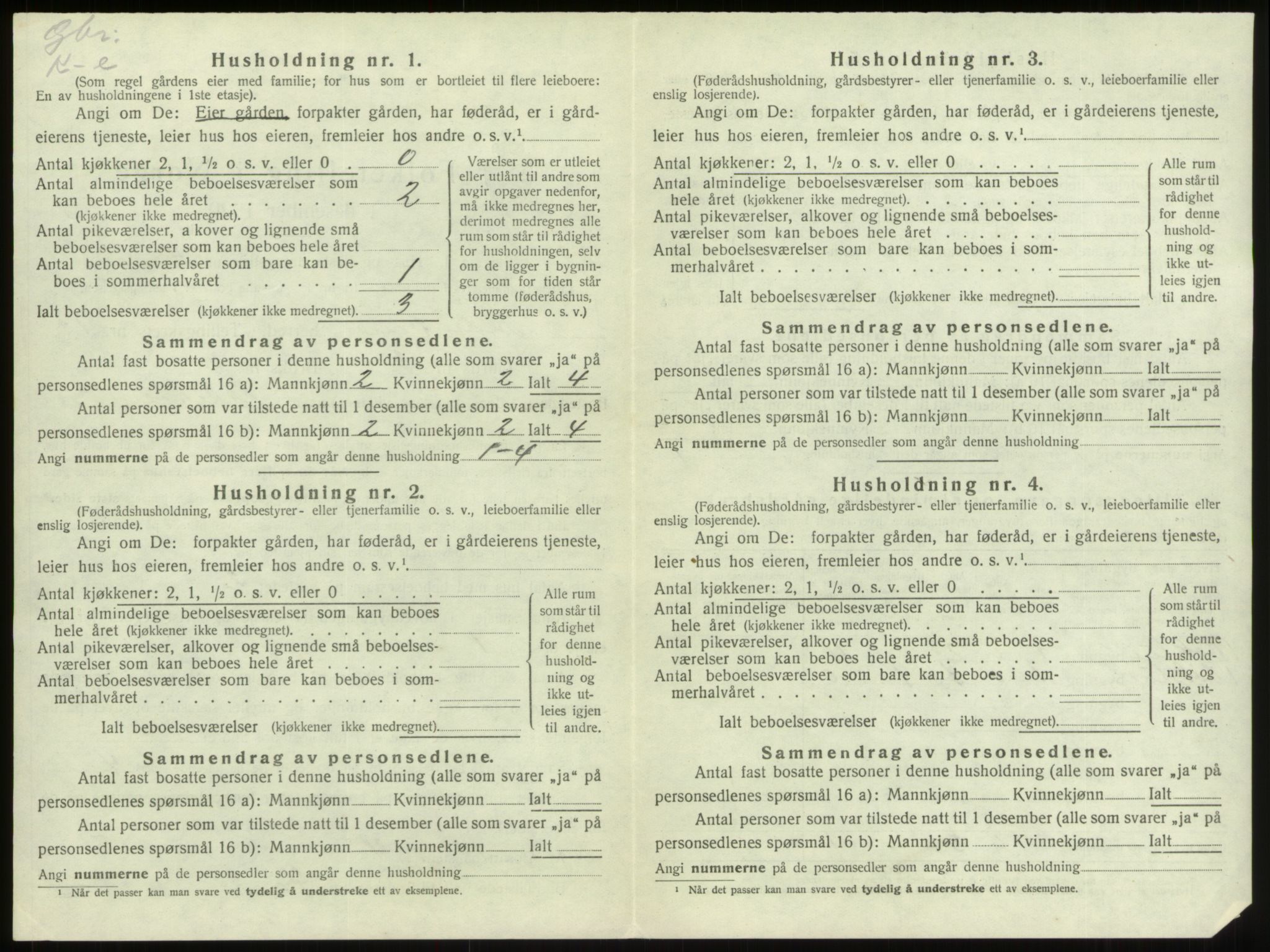 SAB, 1920 census for Innvik, 1920, p. 703