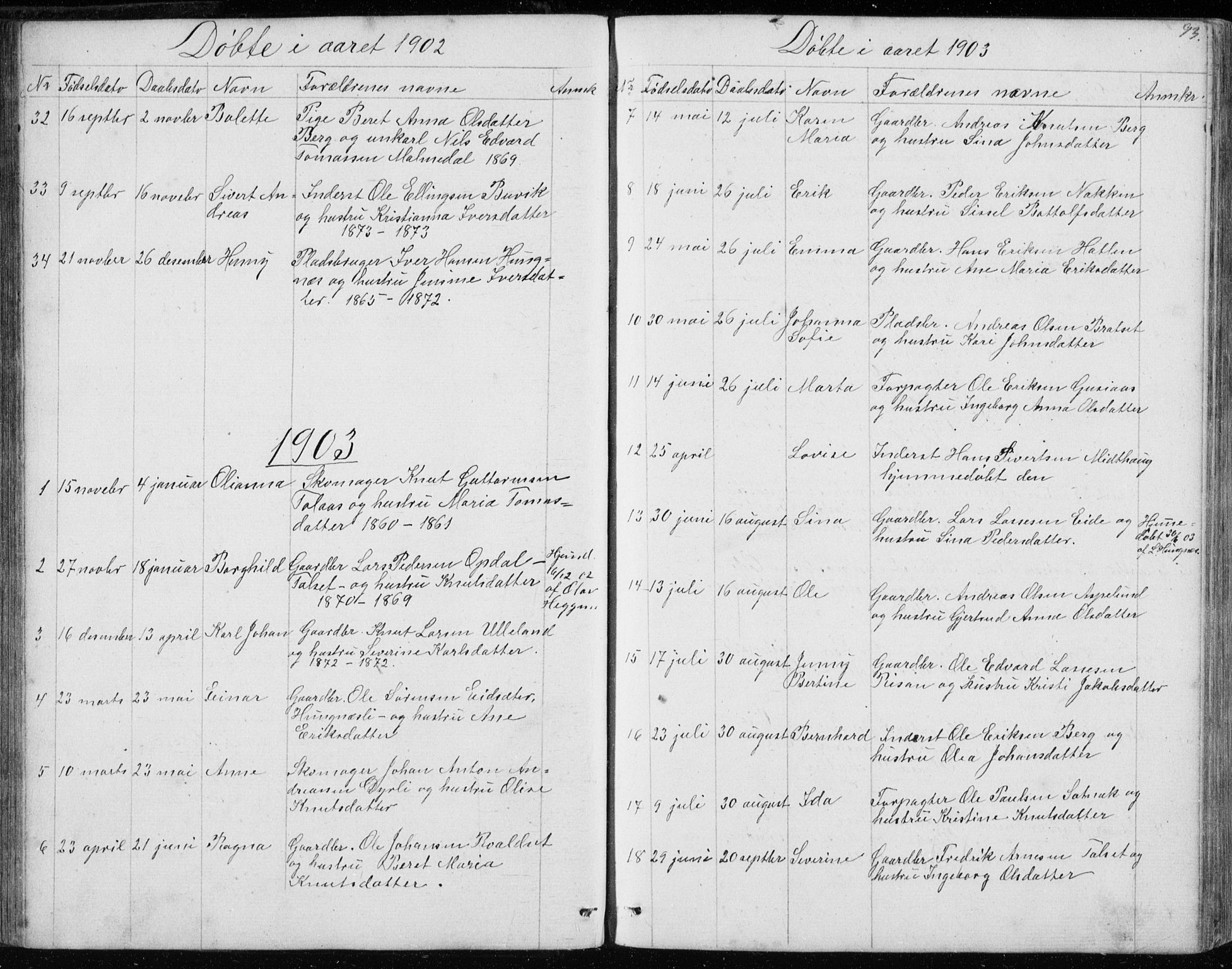 Ministerialprotokoller, klokkerbøker og fødselsregistre - Møre og Romsdal, SAT/A-1454/557/L0684: Parish register (copy) no. 557C02, 1863-1944, p. 93
