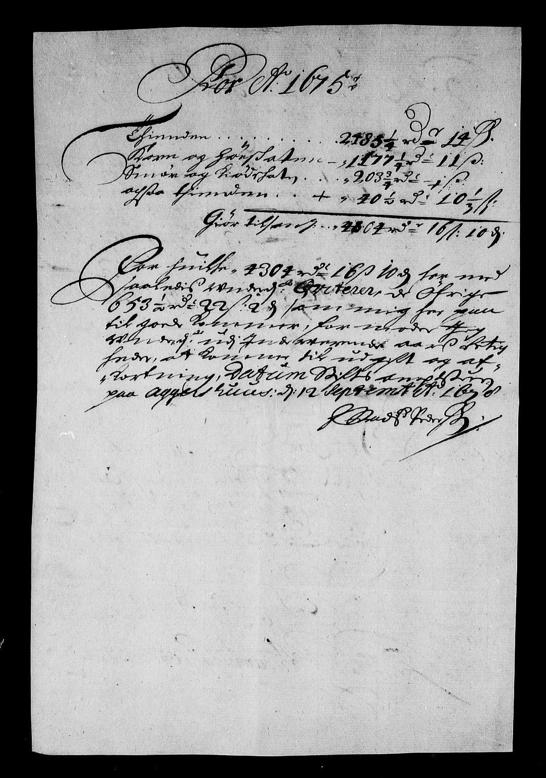 Rentekammeret inntil 1814, Reviderte regnskaper, Stiftamtstueregnskaper, Landkommissariatet på Akershus og Akershus stiftamt, AV/RA-EA-5869/R/Rb/L0140: Akershus stiftamt, 1675-1677