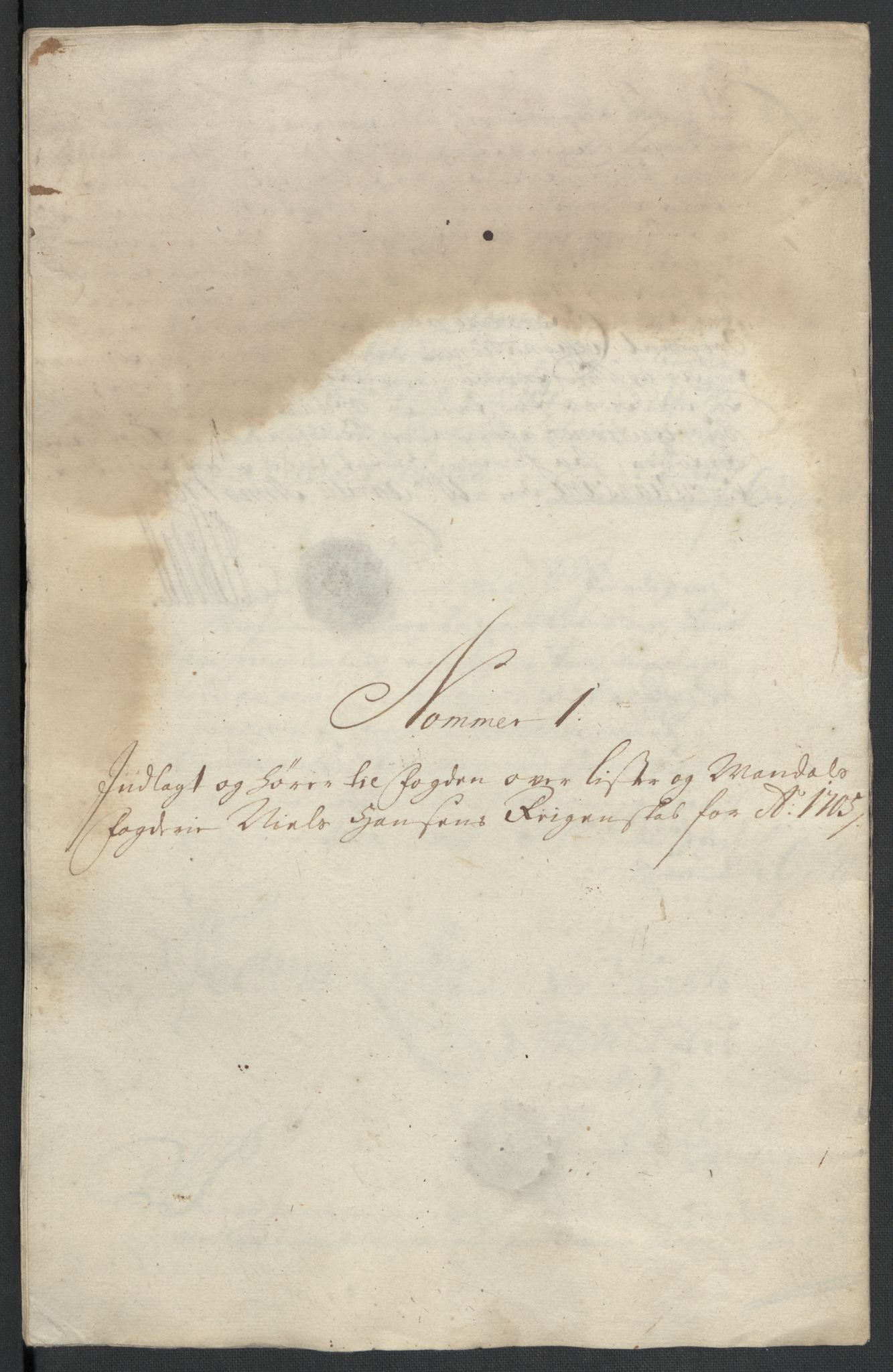 Rentekammeret inntil 1814, Reviderte regnskaper, Fogderegnskap, RA/EA-4092/R43/L2551: Fogderegnskap Lista og Mandal, 1705-1709, p. 41