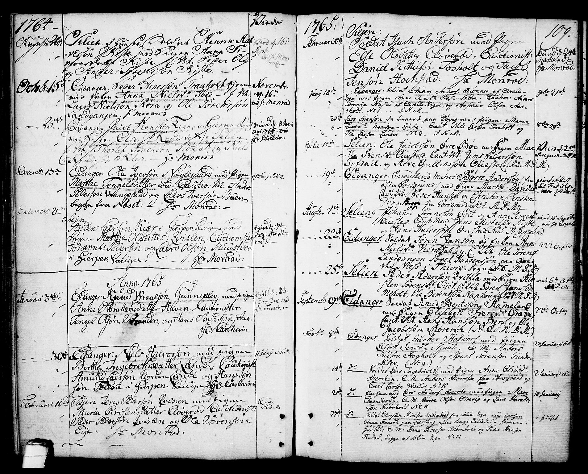 Eidanger kirkebøker, SAKO/A-261/F/Fa/L0006: Parish register (official) no. 6, 1764-1814, p. 109
