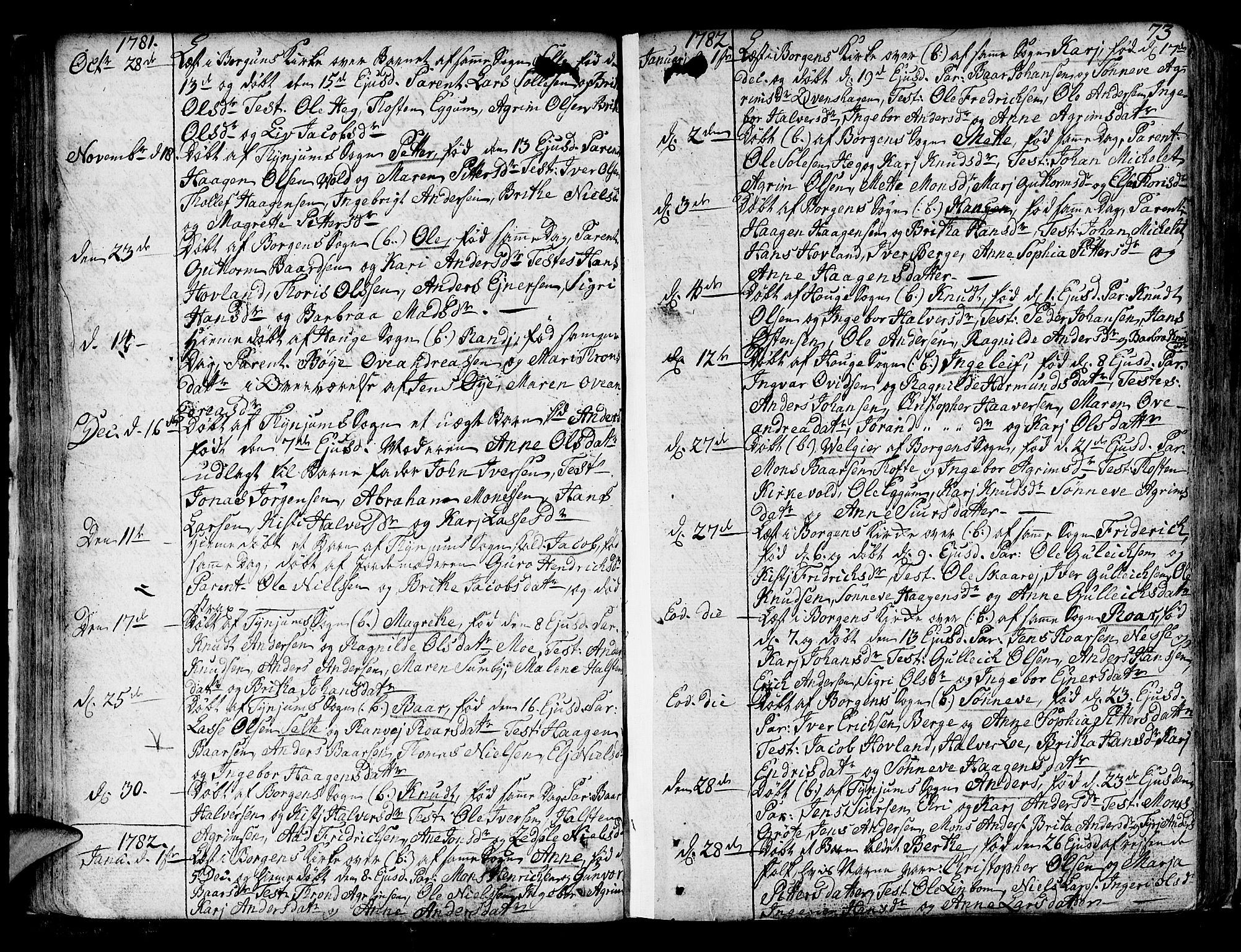Lærdal sokneprestembete, SAB/A-81201: Parish register (official) no. A 2, 1752-1782, p. 73