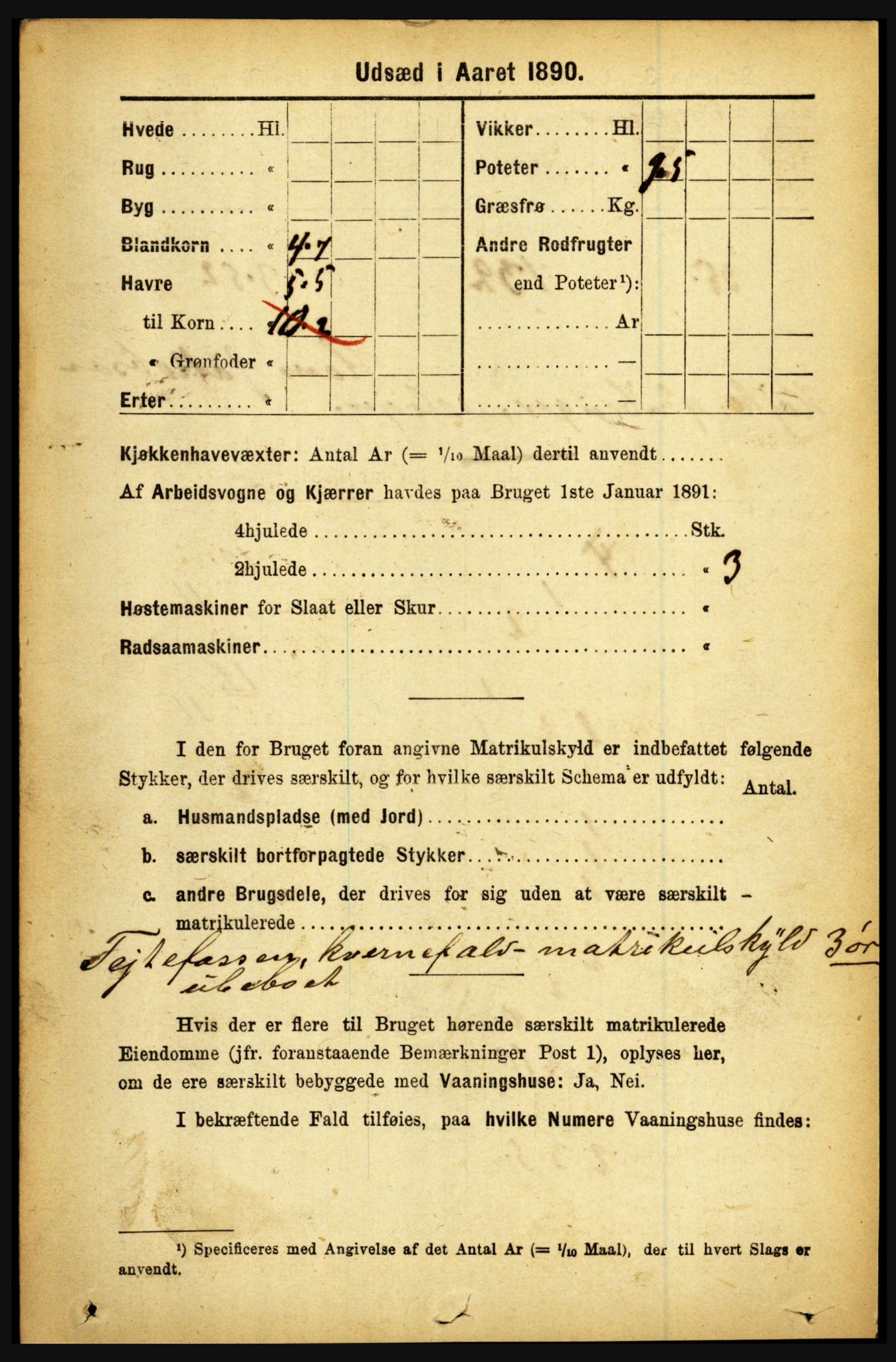 RA, 1891 census for 1446 Breim, 1891, p. 2851