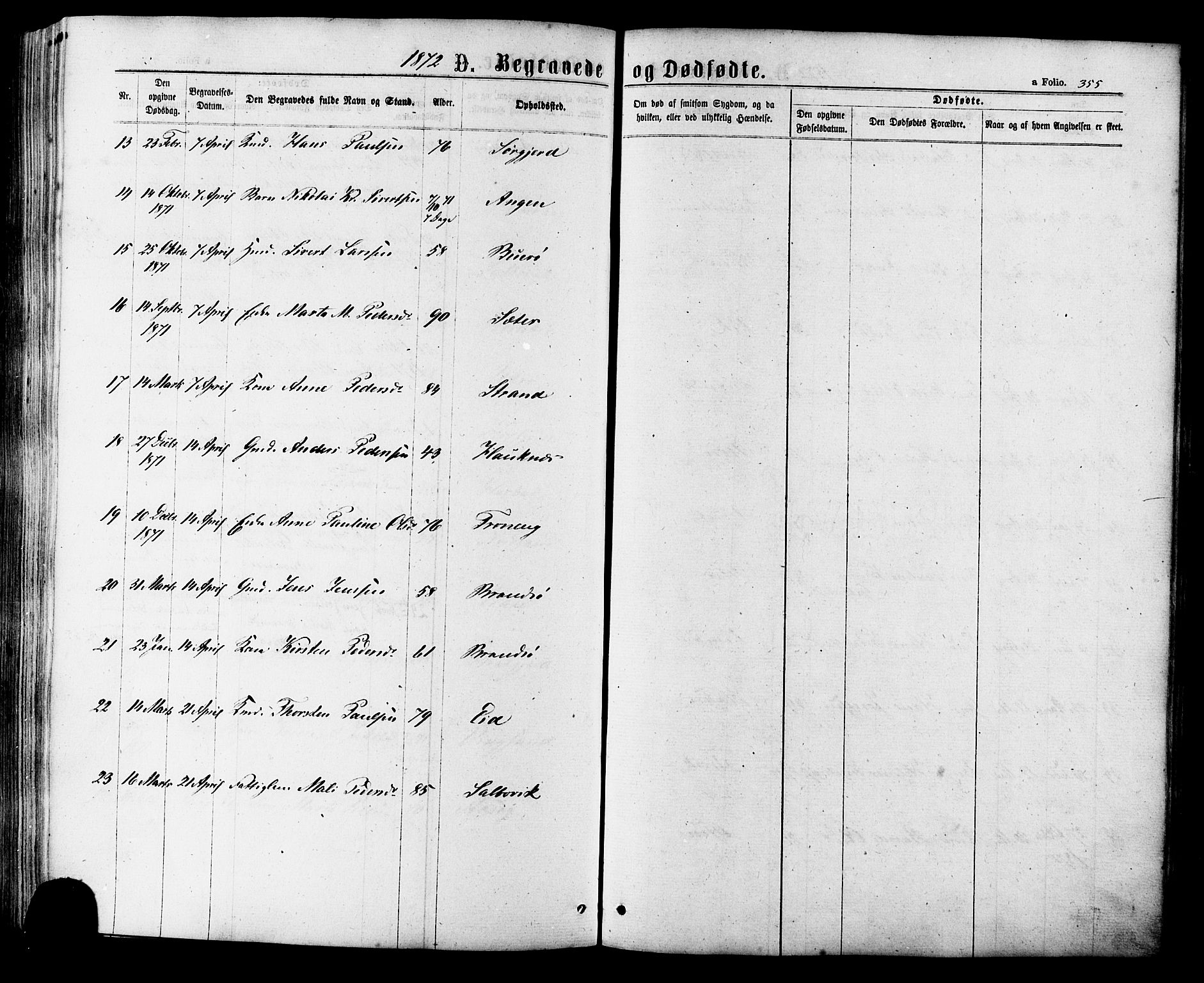 Ministerialprotokoller, klokkerbøker og fødselsregistre - Sør-Trøndelag, SAT/A-1456/657/L0706: Parish register (official) no. 657A07, 1867-1878, p. 355