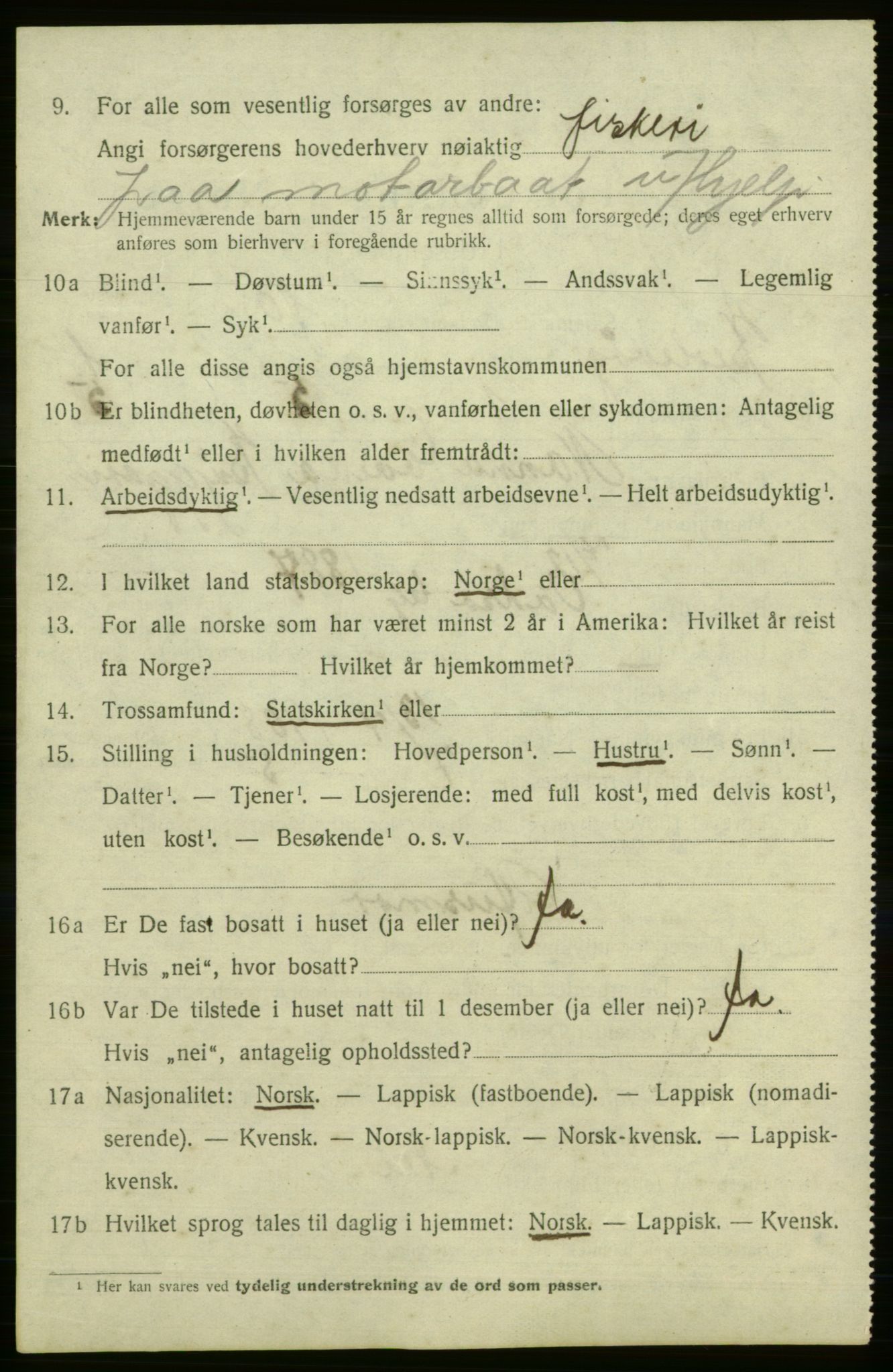 SATØ, 1920 census for Berlevåg, 1920, p. 424