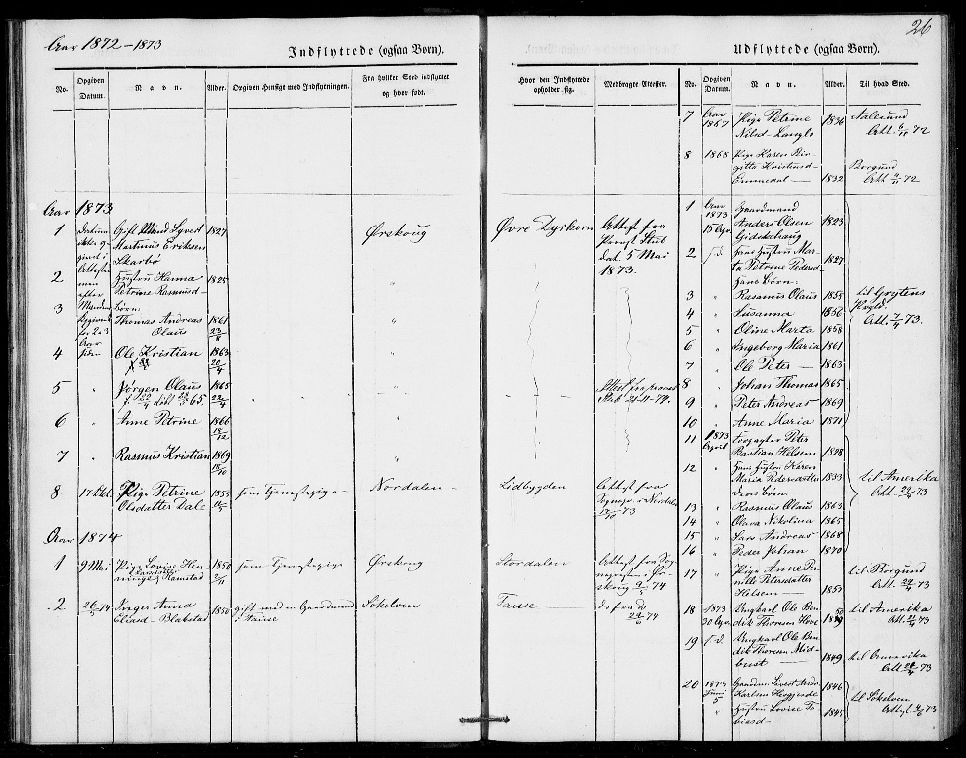 Ministerialprotokoller, klokkerbøker og fødselsregistre - Møre og Romsdal, SAT/A-1454/520/L0279: Parish register (official) no. 520A08, 1844-1881, p. 26