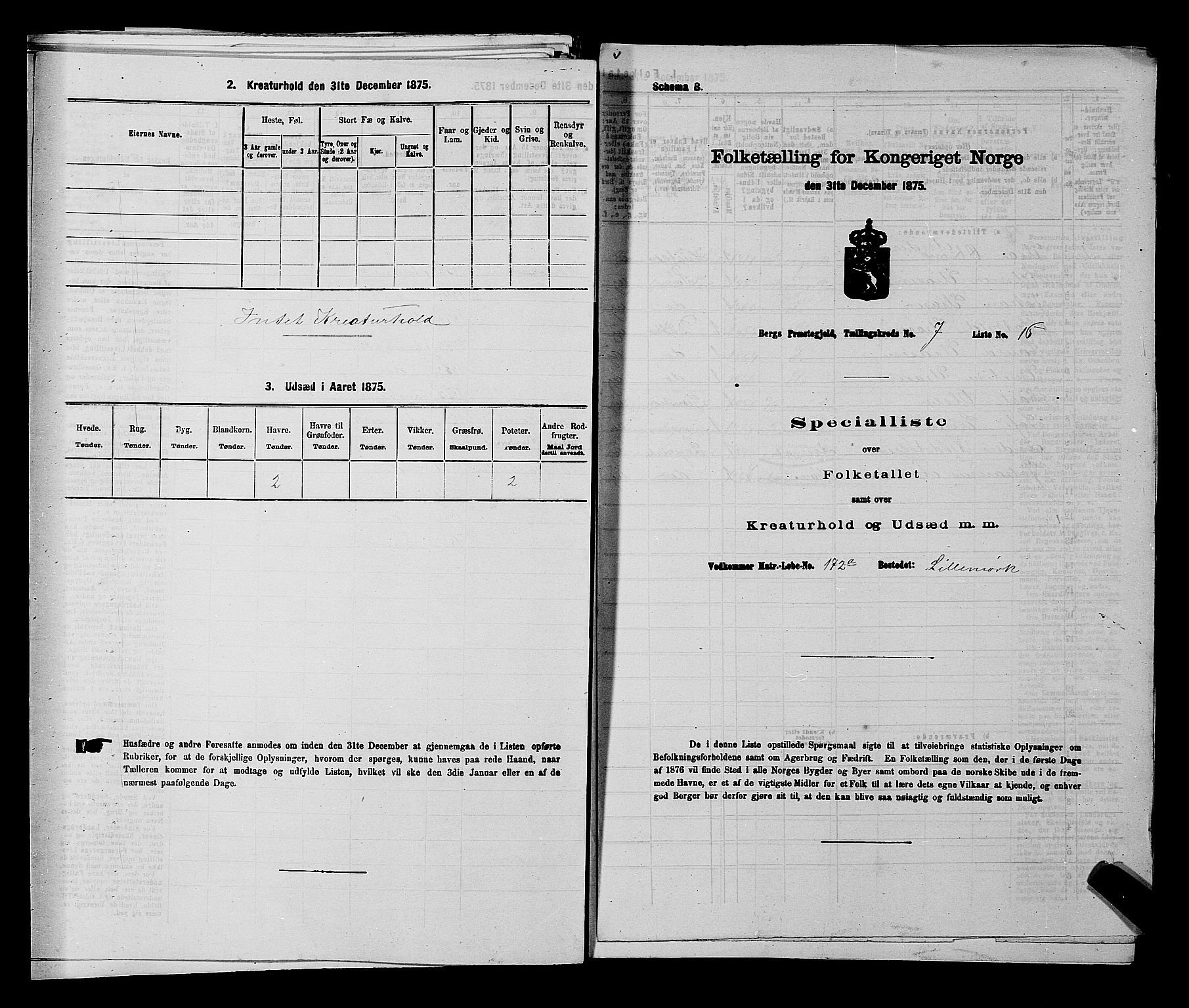 RA, 1875 census for 0116P Berg, 1875, p. 1169