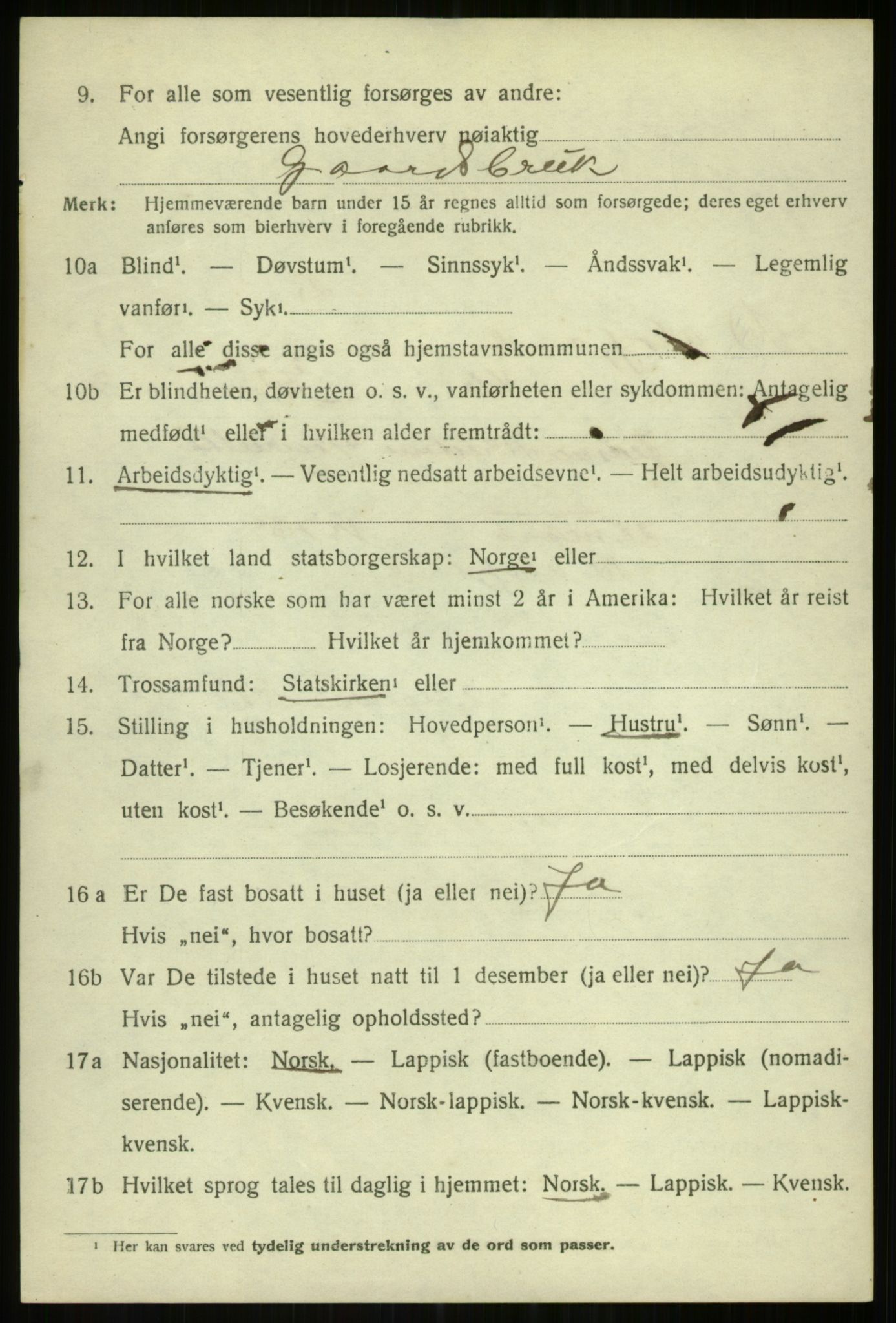 SATØ, 1920 census for Balsfjord, 1920, p. 8702