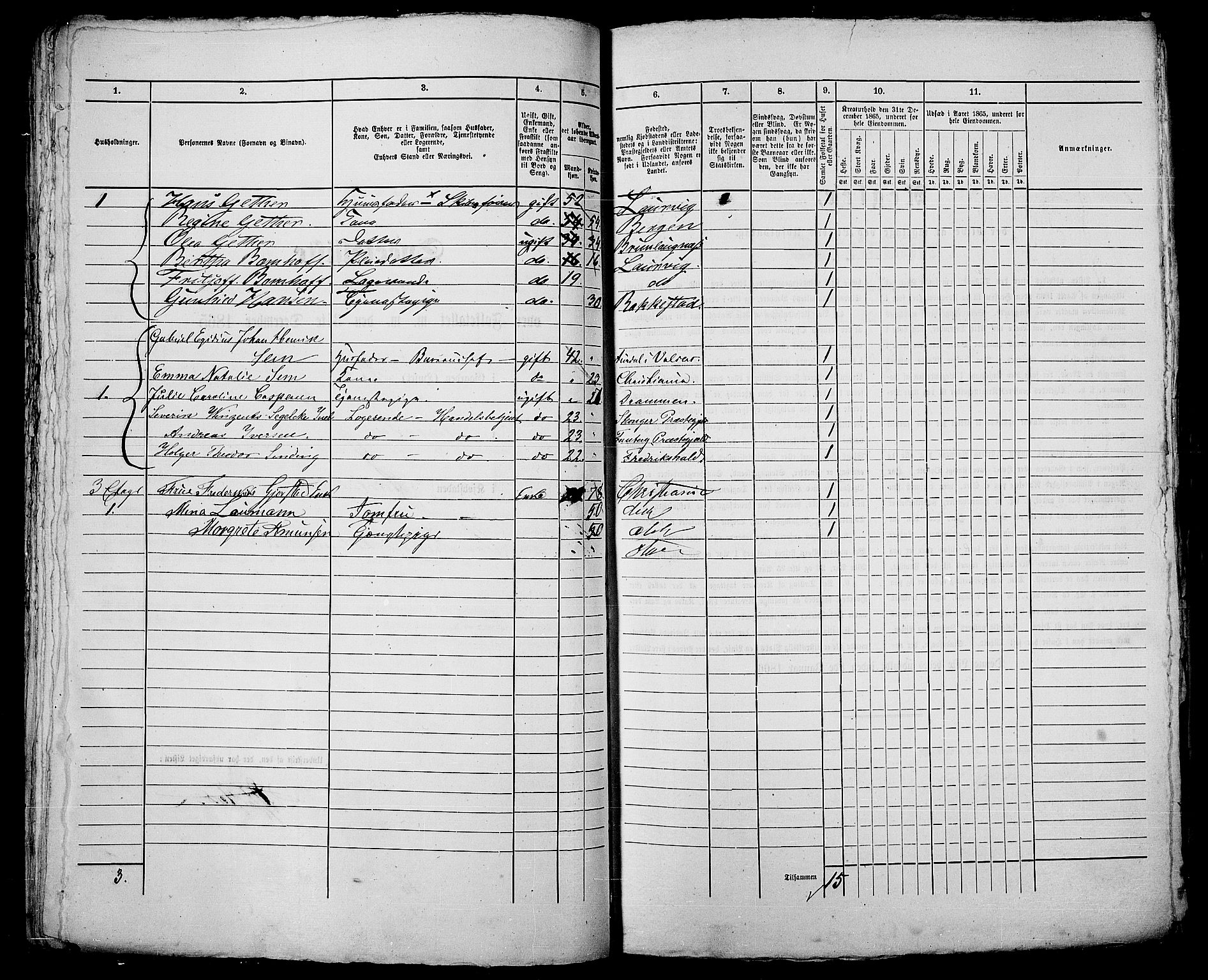 RA, 1865 census for Kristiania, 1865, p. 681