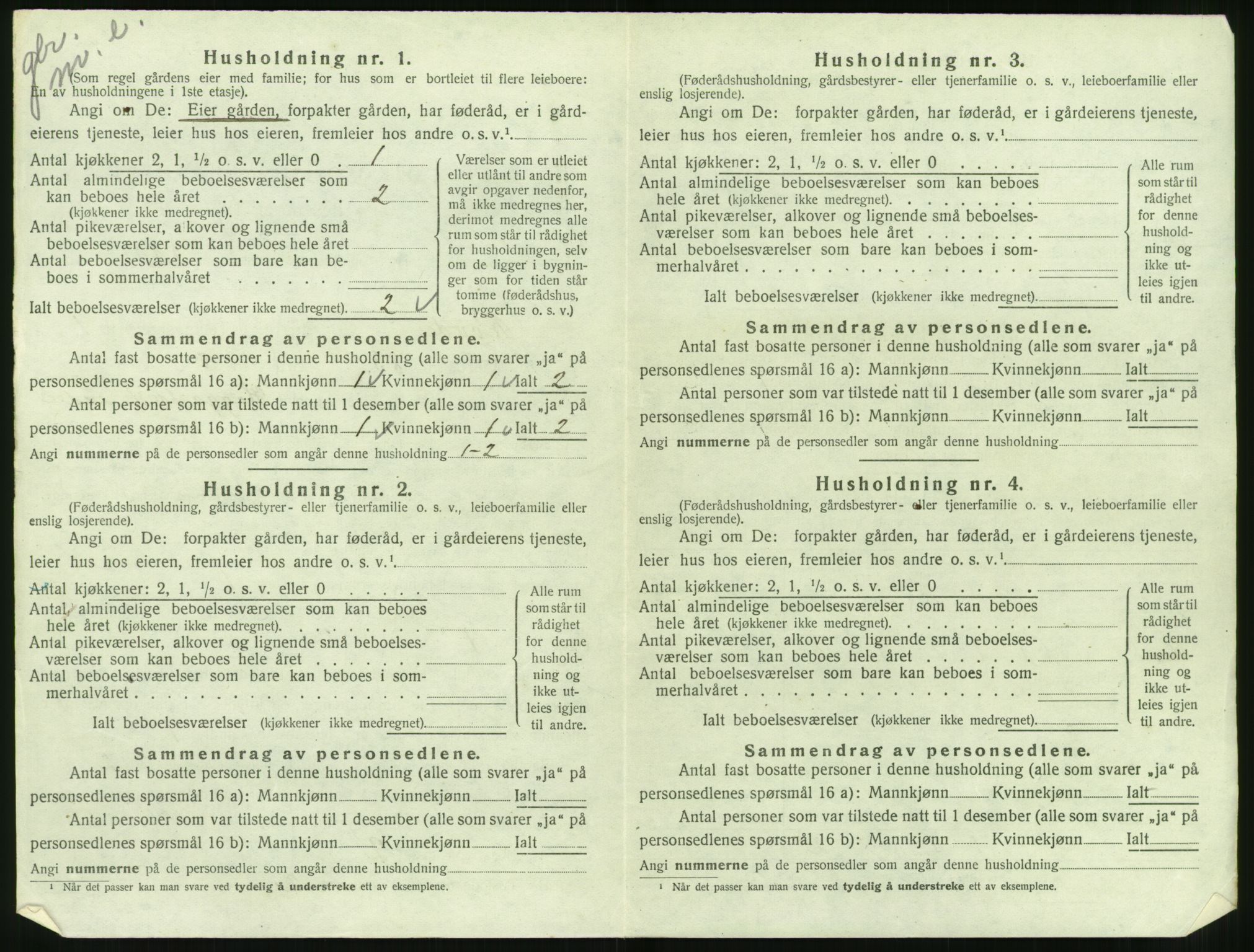 SAT, 1920 census for Rovde, 1920, p. 64