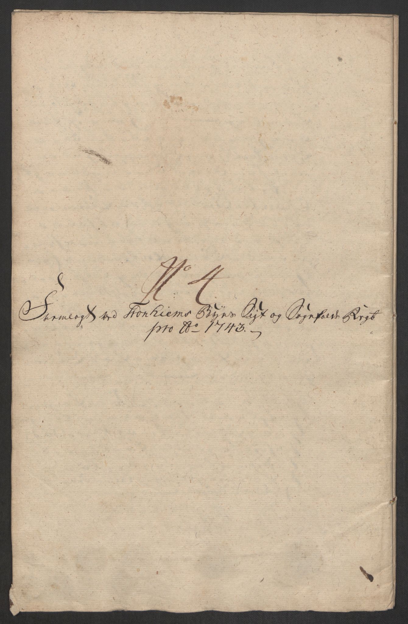 Rentekammeret inntil 1814, Reviderte regnskaper, Byregnskaper, AV/RA-EA-4066/R/Rs/L0541: [S22] Sikt og sakefall, 1743-1746, p. 70