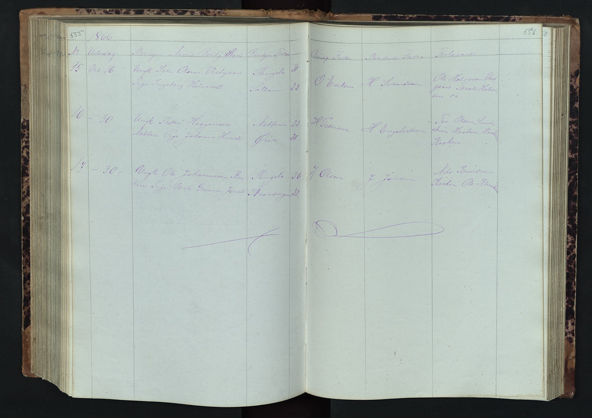 Stor-Elvdal prestekontor, SAH/PREST-052/H/Ha/Hab/L0001: Parish register (copy) no. 1 /1, 1860-1894, p. 555-556