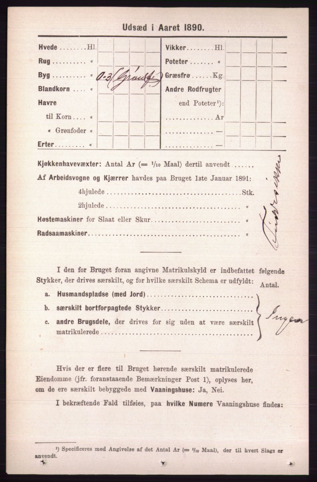 RA, 1891 census for 0438 Lille Elvedalen, 1891, p. 4861