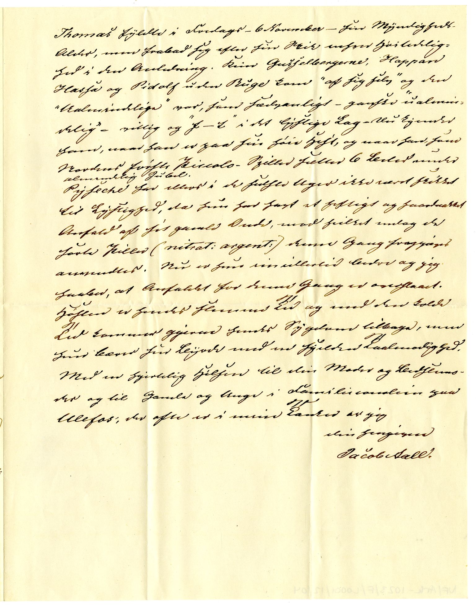 Diderik Maria Aalls brevsamling, NF/Ark-1023/F/L0001: D.M. Aalls brevsamling. A - B, 1738-1889, p. 83