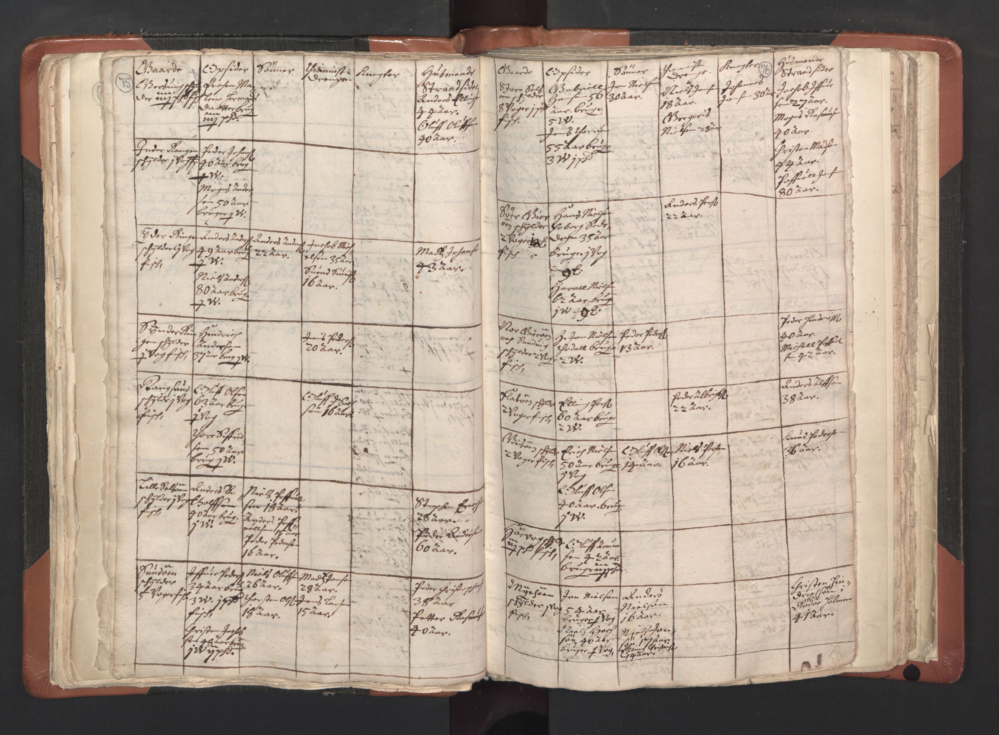 RA, Vicar's Census 1664-1666, no. 35: Helgeland deanery and Salten deanery, 1664-1666, p. 75-76