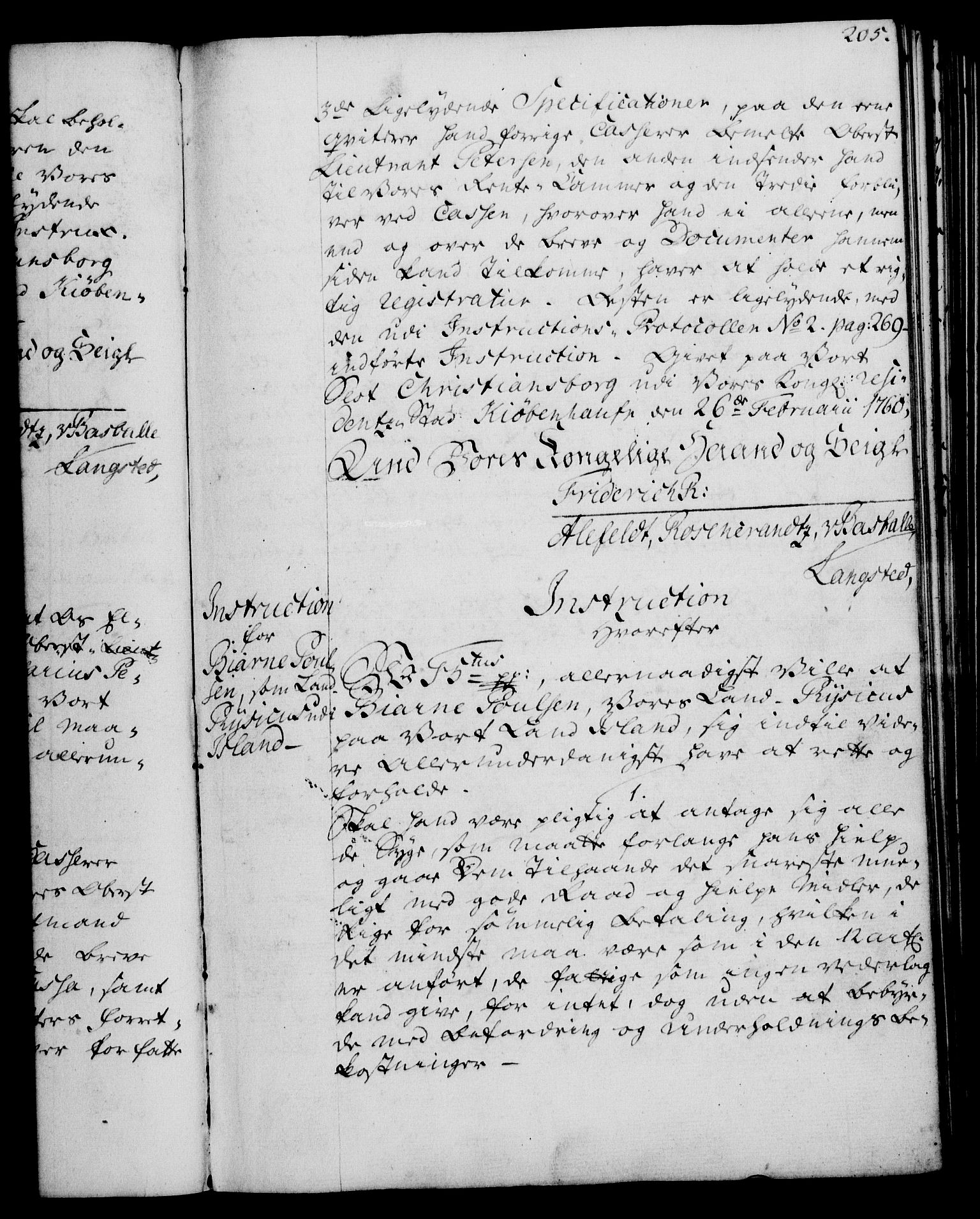 Rentekammeret, Kammerkanselliet, RA/EA-3111/G/Gg/Ggi/L0003: Norsk instruksjonsprotokoll med register (merket RK 53.36), 1751-1775, p. 205