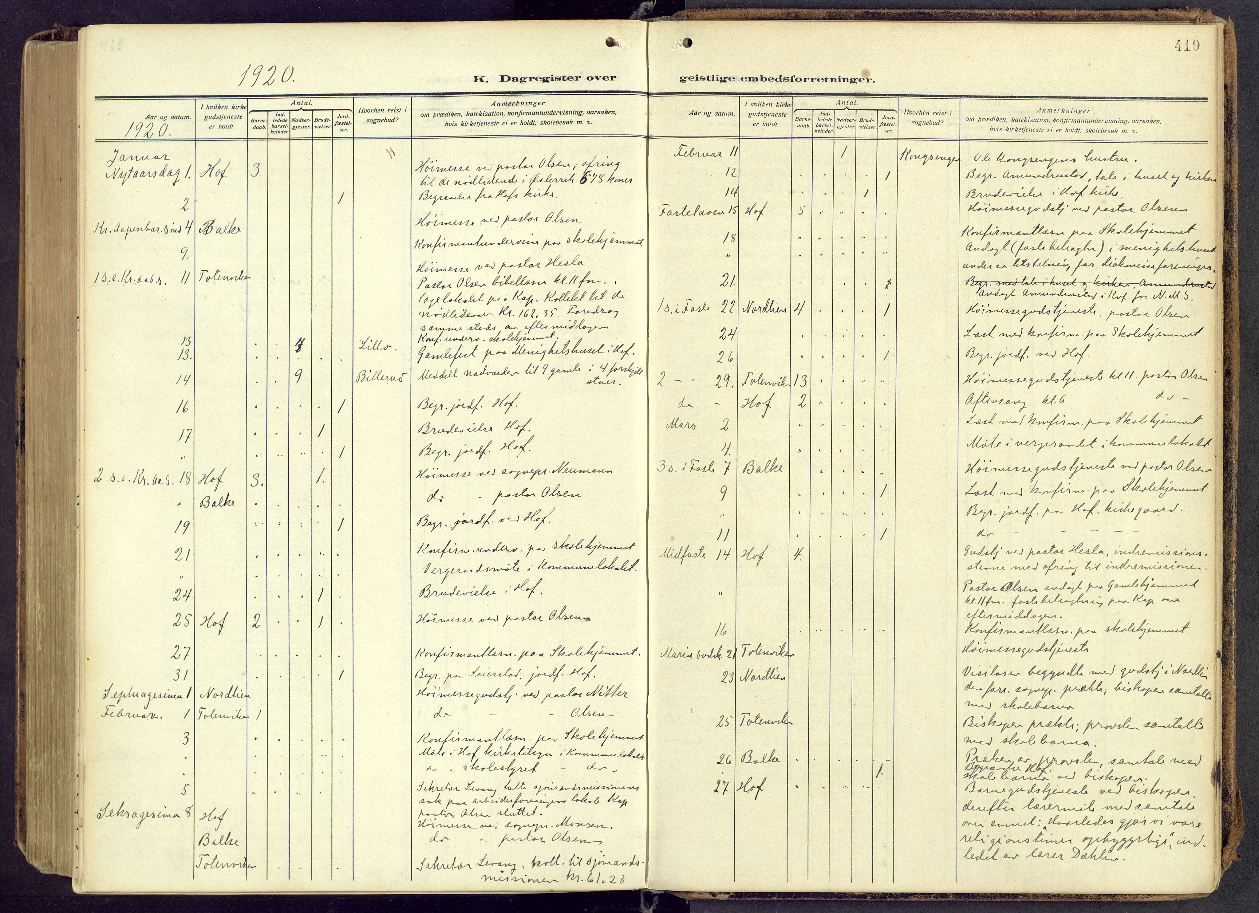 Østre Toten prestekontor, AV/SAH-PREST-104/H/Ha/Haa/L0010: Parish register (official) no. 10, 1910-1920, p. 419