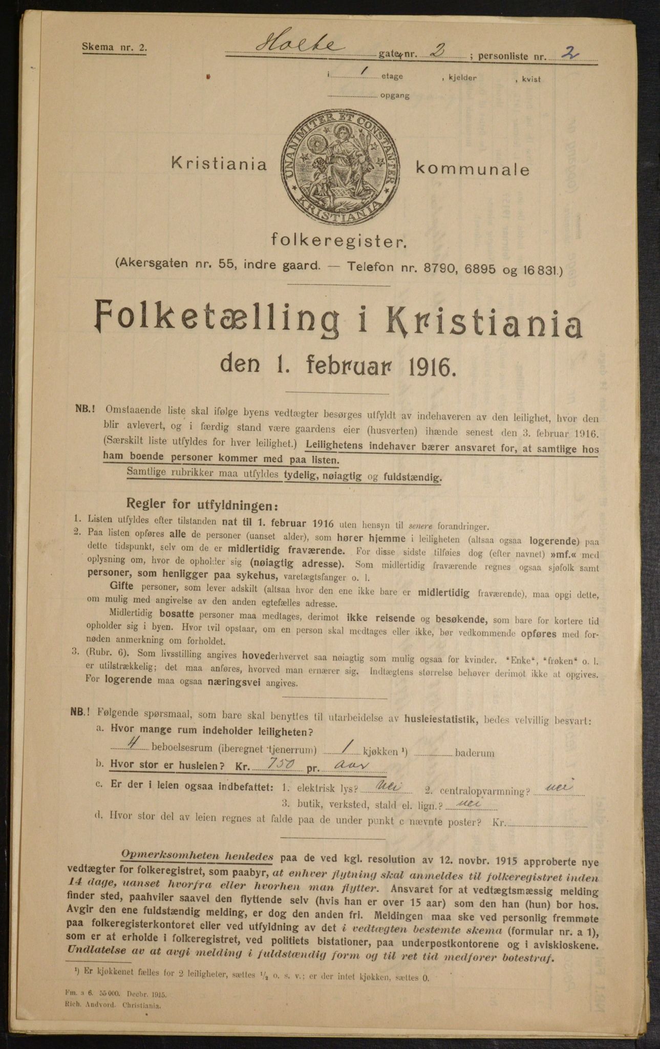 OBA, Municipal Census 1916 for Kristiania, 1916, p. 41797