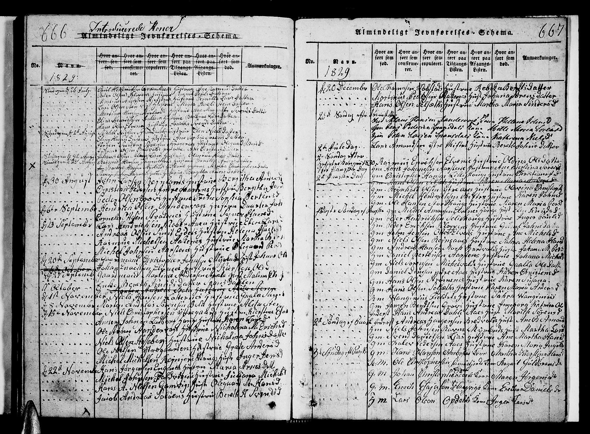 Ibestad sokneprestembete, SATØ/S-0077/H/Ha/Hab/L0002klokker: Parish register (copy) no. 2, 1821-1833, p. 666-667