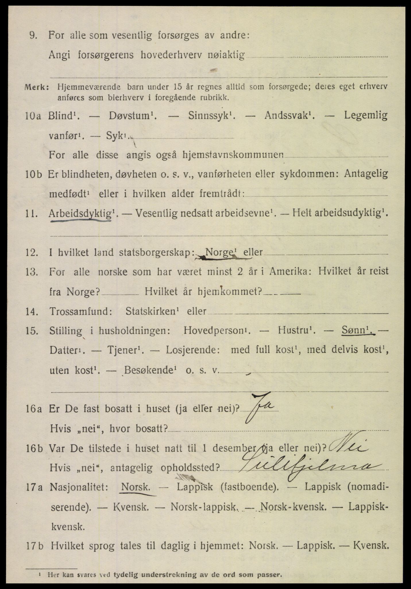 SAT, 1920 census for Sørfold, 1920, p. 2972