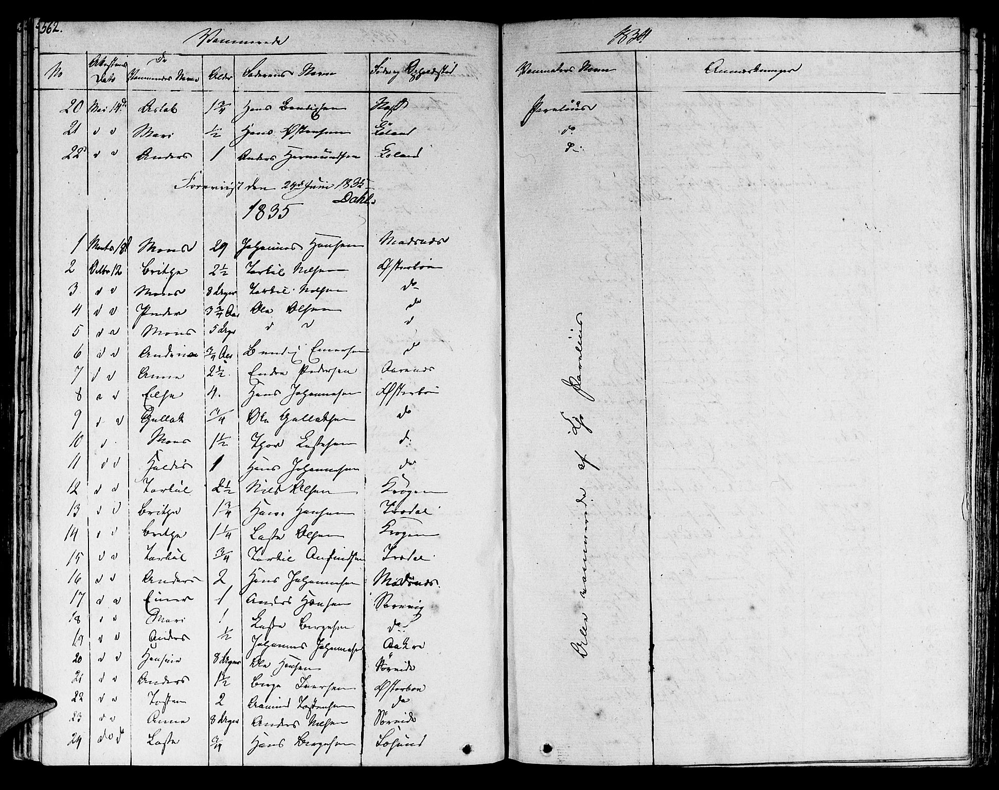 Lavik sokneprestembete, SAB/A-80901: Parish register (official) no. A 2II, 1821-1842, p. 562