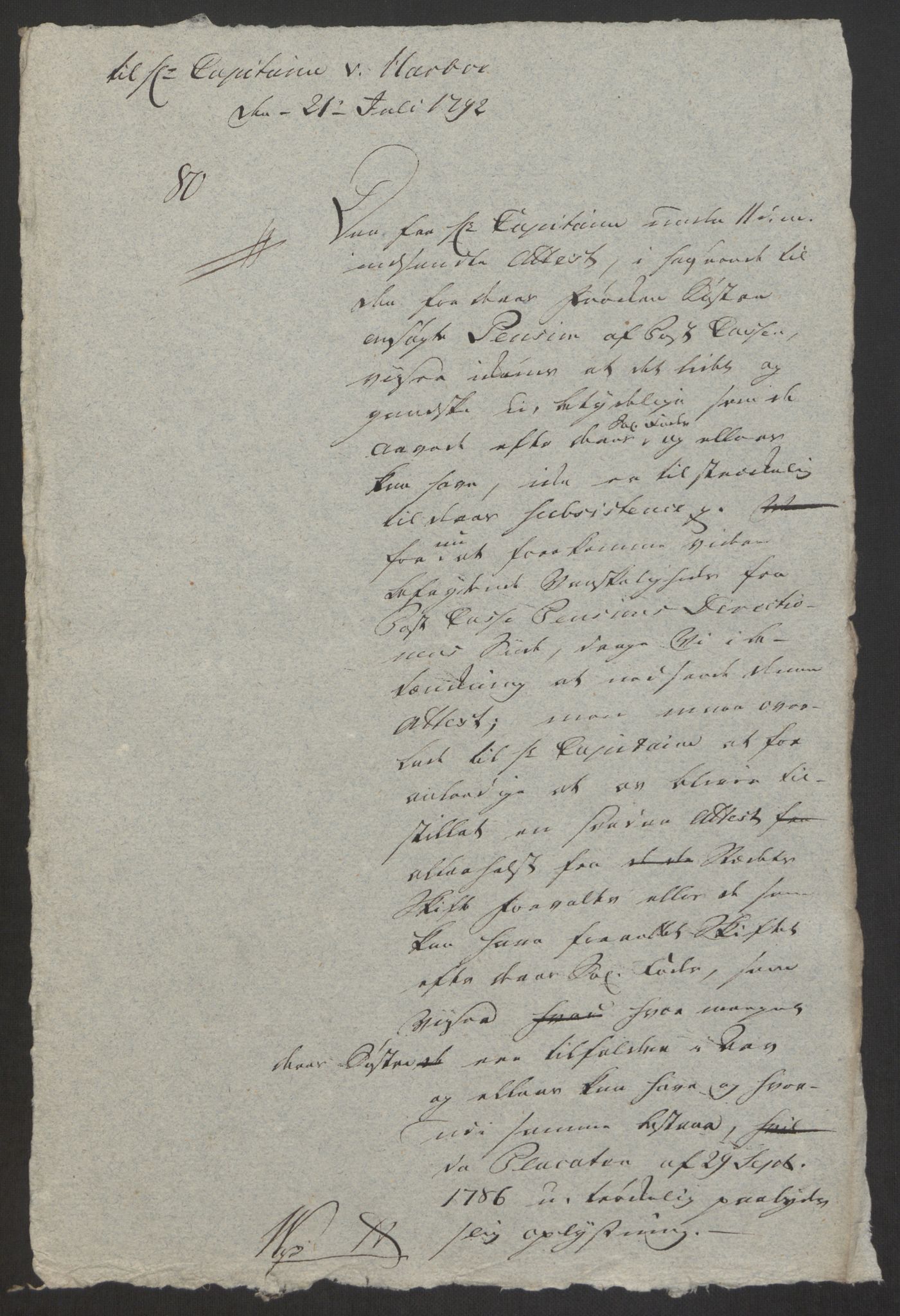Forsvaret, Den norske kvesthuskasse/krigshospitalkasse, AV/RA-RAFA-1887/F/Fa/L0008: Konsepter, 1790-1793, p. 879
