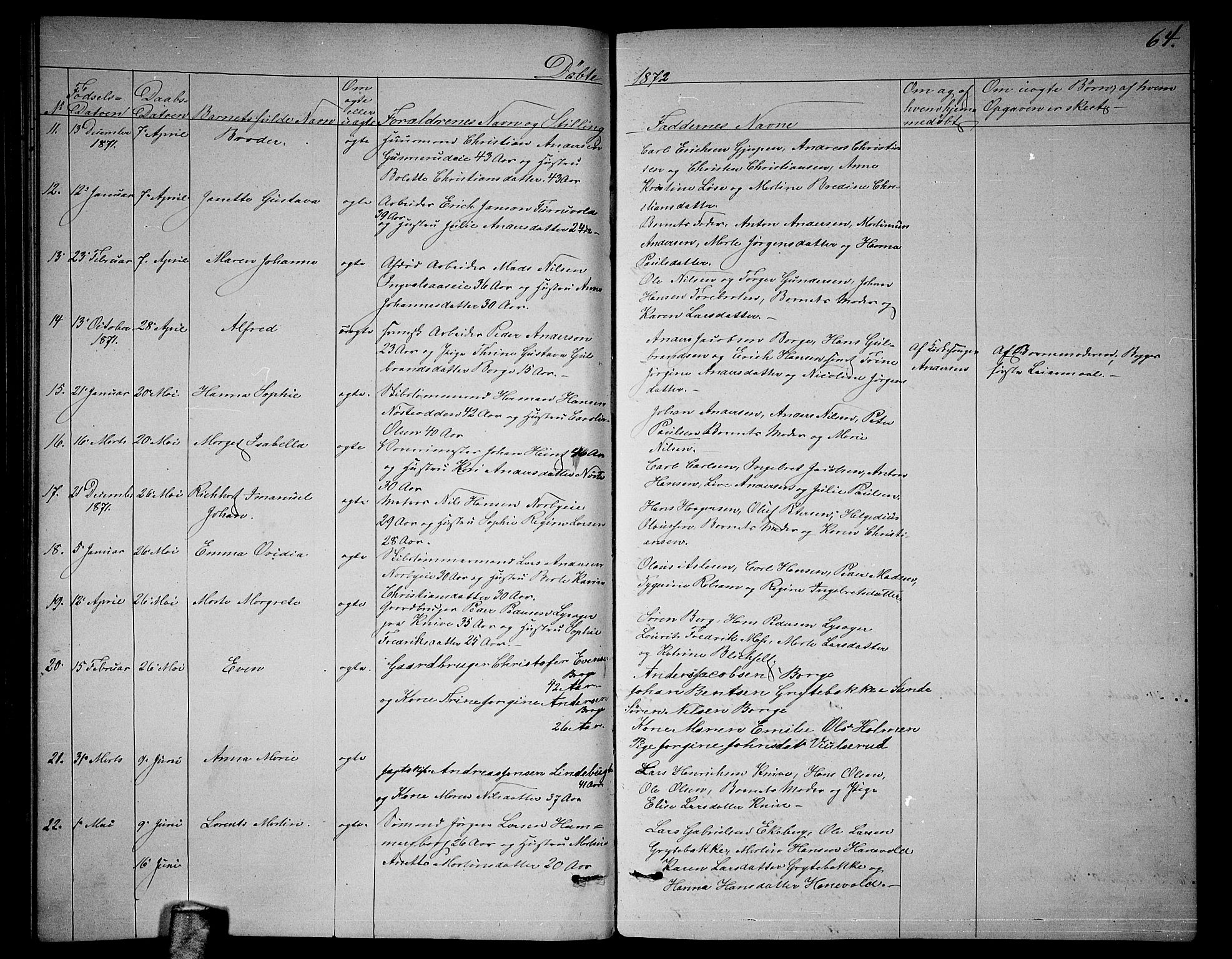 Skoger kirkebøker, AV/SAKO-A-59/G/Ga/L0002: Parish register (copy) no. I 2, 1860-1880, p. 64