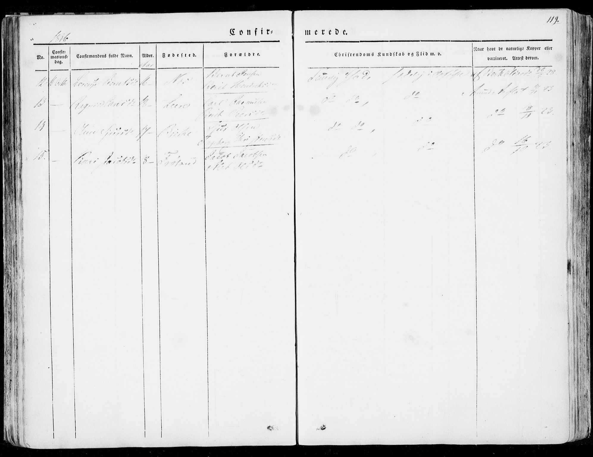 Ministerialprotokoller, klokkerbøker og fødselsregistre - Møre og Romsdal, AV/SAT-A-1454/515/L0208: Parish register (official) no. 515A04, 1830-1846, p. 119