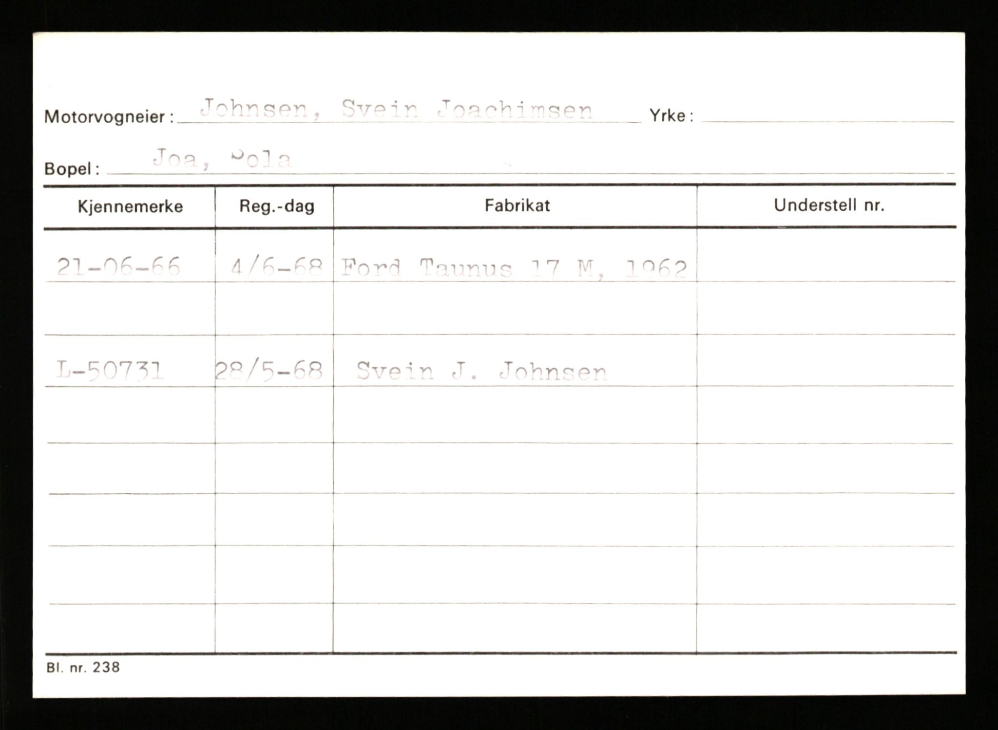 Stavanger trafikkstasjon, AV/SAST-A-101942/0/G/L0010: Registreringsnummer: 130000 - 239953, 1930-1971, p. 2421