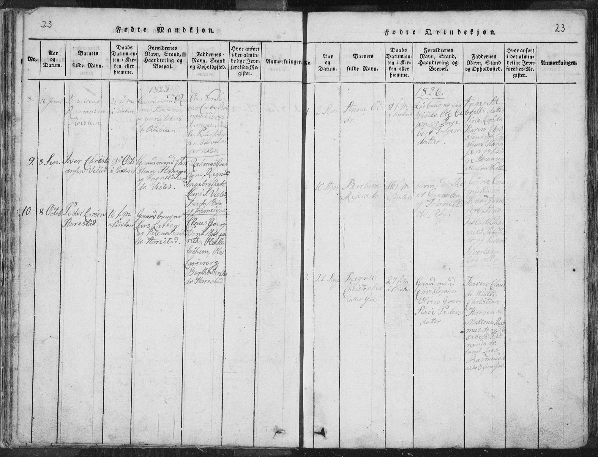 Hetland sokneprestkontor, SAST/A-101826/30/30BA/L0001: Parish register (official) no. A 1, 1816-1856, p. 23