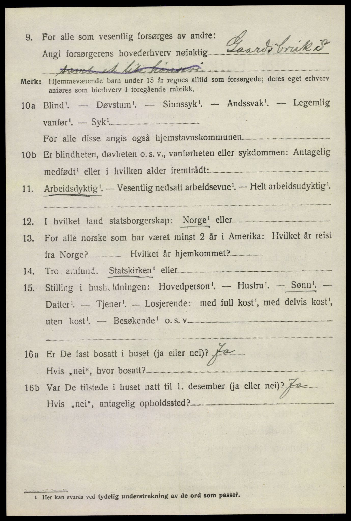 SAKO, 1920 census for Tjølling, 1920, p. 7002