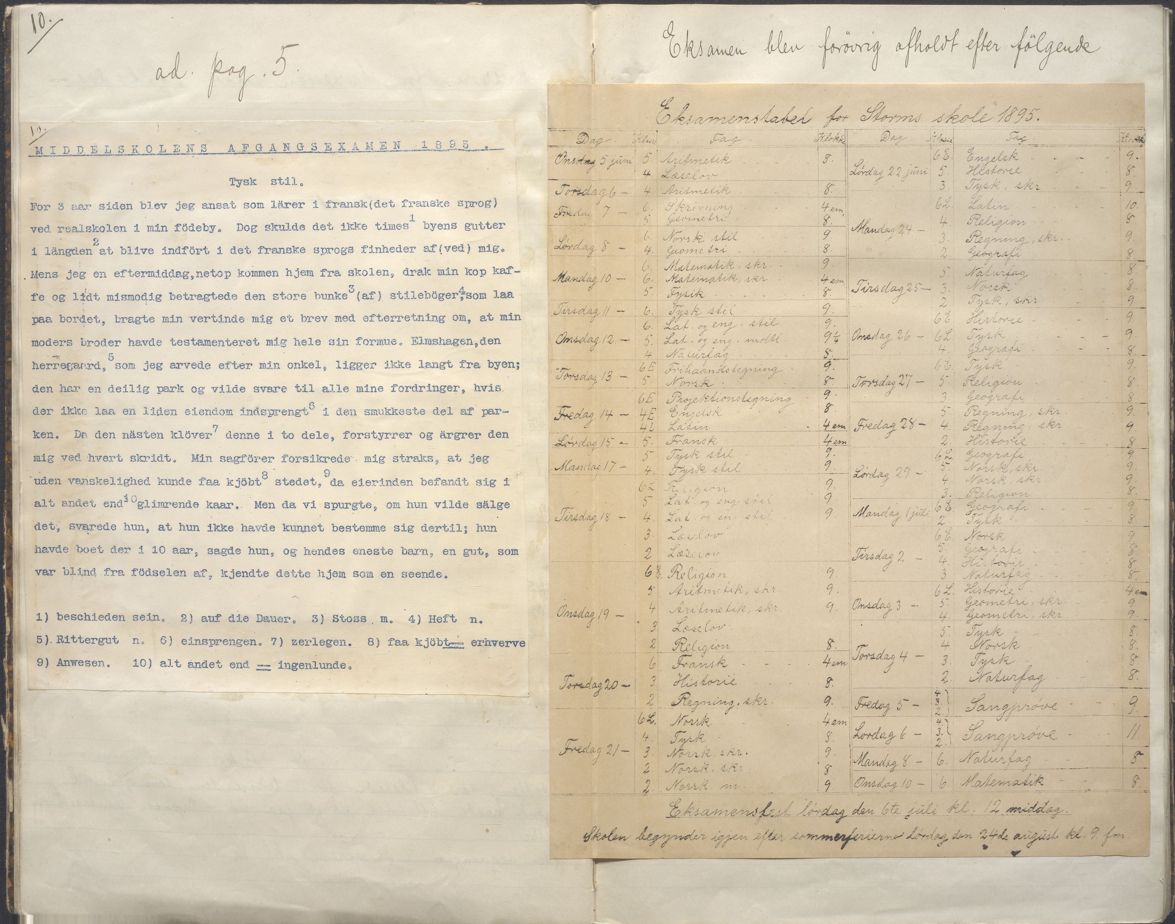 PA-0428, Storms skole, BYST/A-1479/G/Gb/L0002: Eksamensprotokoll 4. klasse, 1895-1908