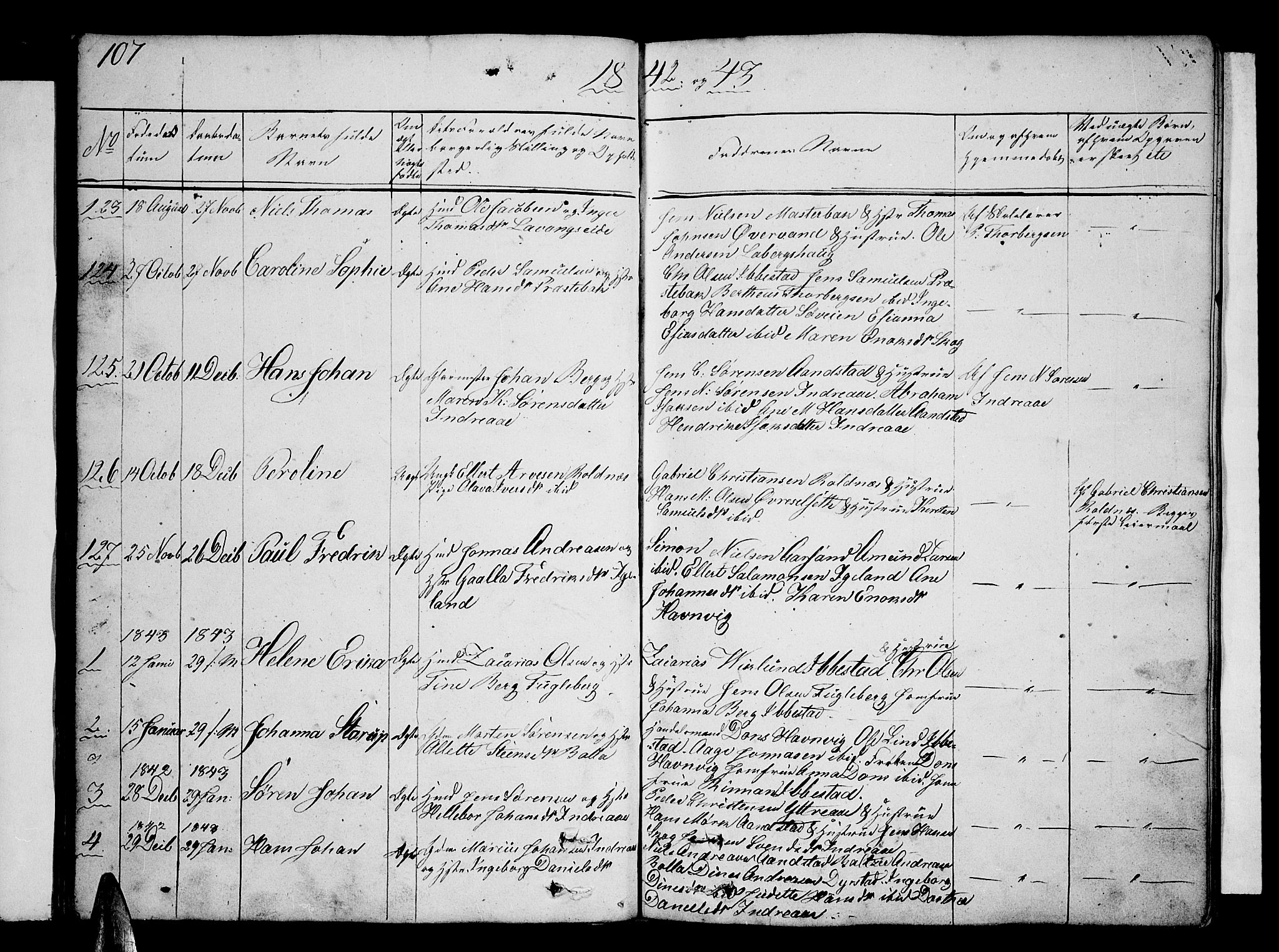 Ibestad sokneprestembete, AV/SATØ-S-0077/H/Ha/Hab/L0003klokker: Parish register (copy) no. 3, 1833-1852, p. 107