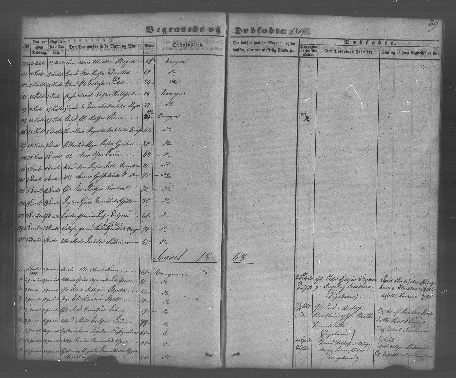 Voss sokneprestembete, SAB/A-79001/H/Haa: Parish register (official) no. A 20, 1855-1886, p. 69