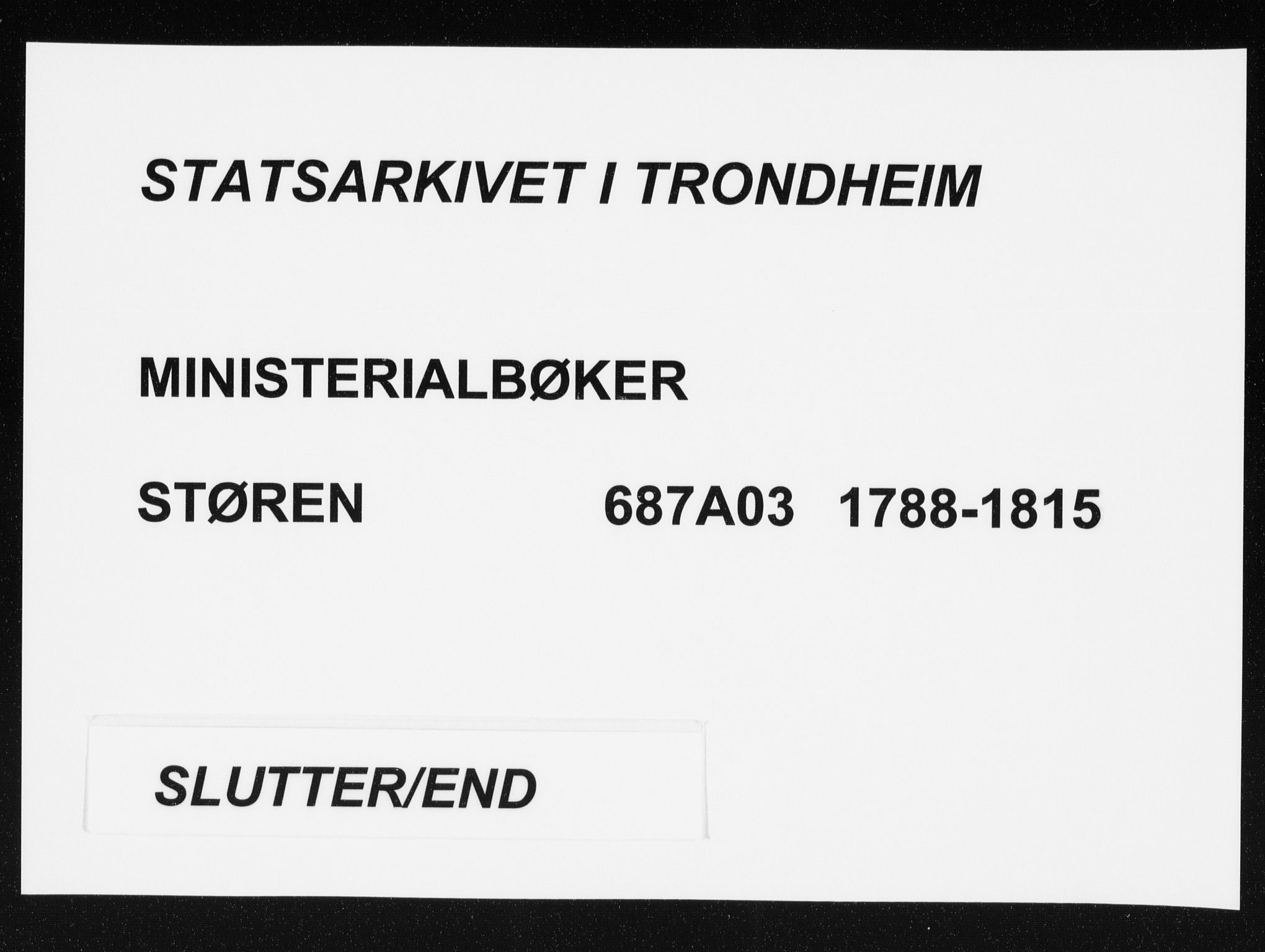 Ministerialprotokoller, klokkerbøker og fødselsregistre - Sør-Trøndelag, AV/SAT-A-1456/687/L0992: Parish register (official) no. 687A03 /1, 1788-1815