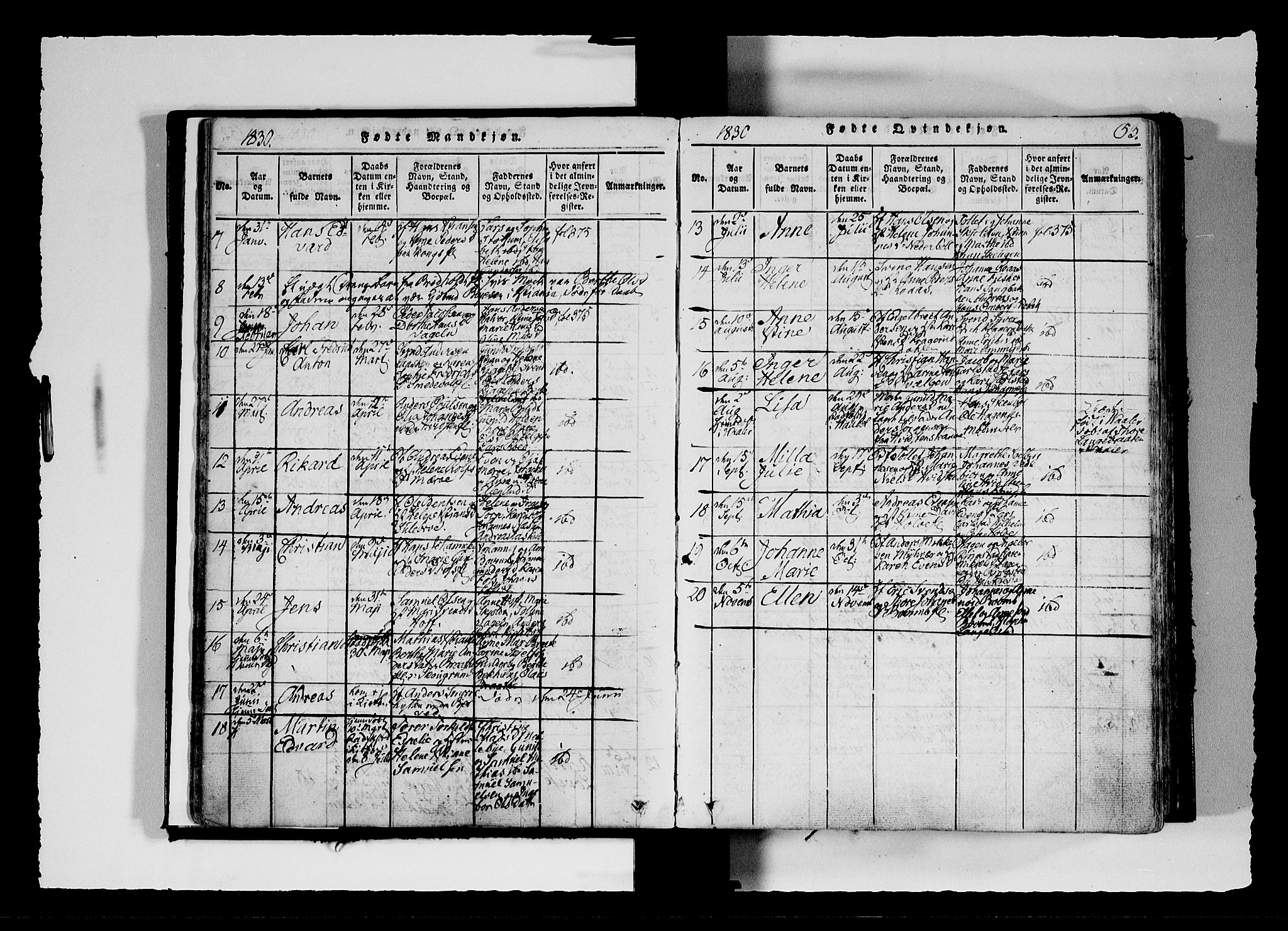 Hobøl prestekontor Kirkebøker, AV/SAO-A-2002/F/Fa/L0002: Parish register (official) no. I 2, 1814-1841, p. 53